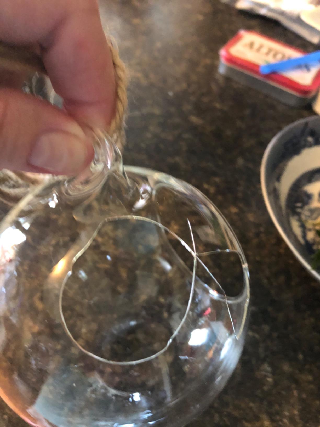 Mkono 3 Pack Air Plant Holder, Glass Hanging Planter Terrarium Globe Hanger | for Indoor Live Fern Succulent, Unique Display Jar, Home Office Christmas Holiday Decor, Plant Lover Gift customer photo 2