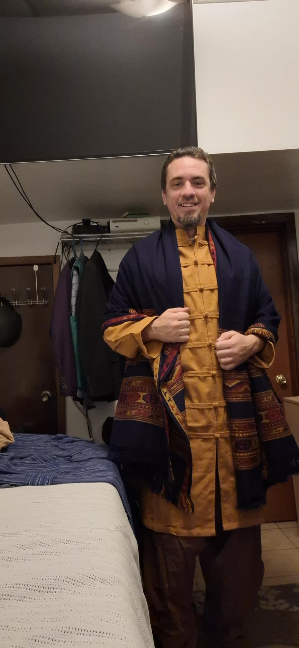 Meditation Shawl or Blanket, Exotic Shawl/Wrap, Oversize Scarf or Stole. Unisex customer photo 1