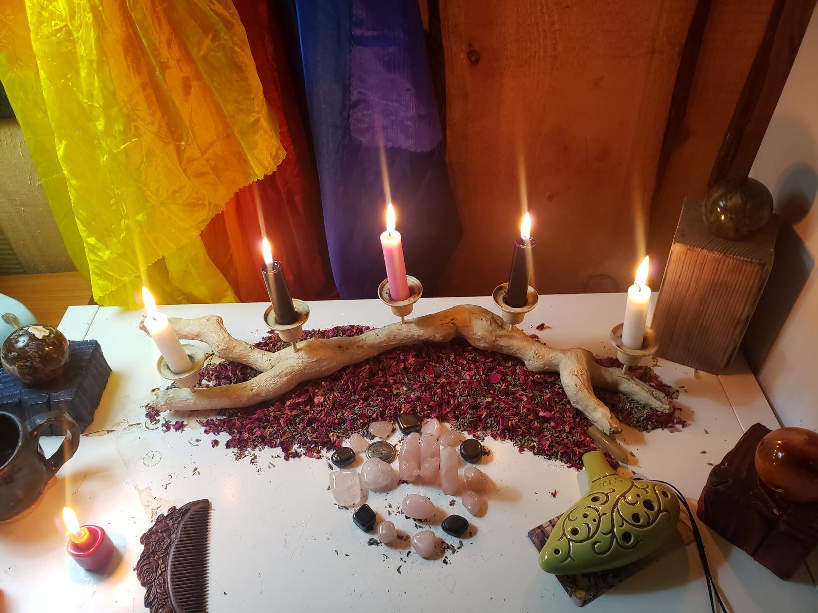 Box of 48 Colored Candles | 4 inches Tall & 3/4 inch Diameter | Witchcraft Supplies for Your Personal Wiccan Altar, Spells, Charms & Intentions | Witchy Room Decor | Taper Candlesticks customer photo 2