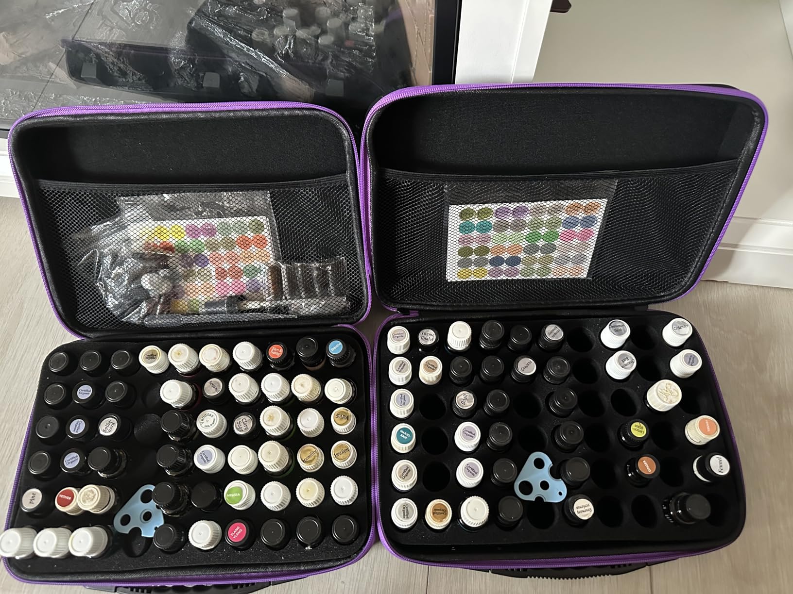 Essential Oil Storage Organizer, 60 Bottle Essential Oils Case, Essential Oils Holders Organizer Essential Oil Bag Holds 5-15ml Oils Bottle customer photo 1