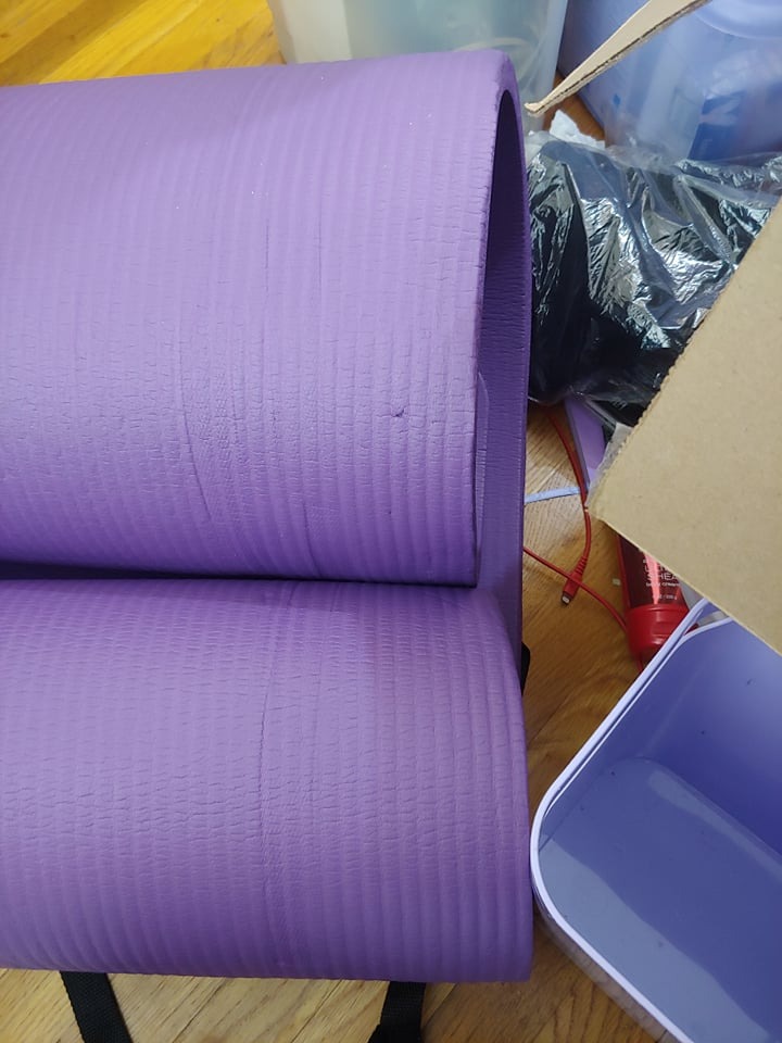 BalanceFrom Yoga Mat, 1-Inch Extra Thick High Density Exercise Mat, Anti-Tear Exercise Yoga Mat with Carrying Strap customer photo 2