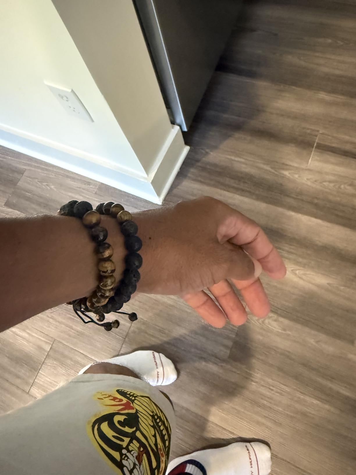 Mens Bracelet - Beaded Natural Stone 8mm Tiger Eye Matte Agate Lava Rock Bracelets for Men Teen Boys Grandpa Dad Birthday Gifts Jewelry customer photo 1