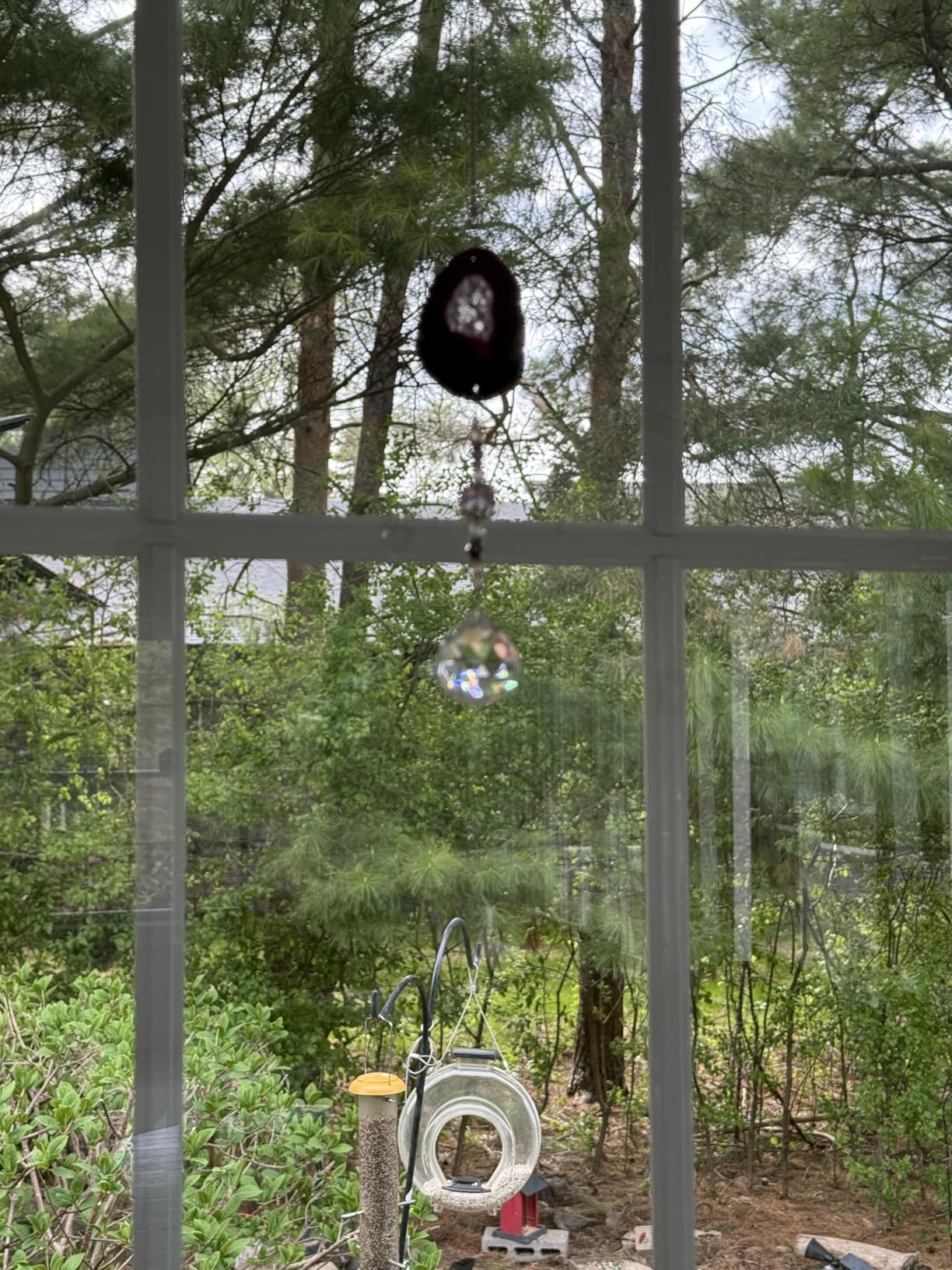 3 Pcs Clear Crystal Ball Prism Suncatcher Rainbow Maker Window Decor | Clear Crystal Ball Prism Suncatcher Rainbow Maker Hanging Pendant Set of 3 for Window Garden Home Office Wedding Party Decor customer photo 1