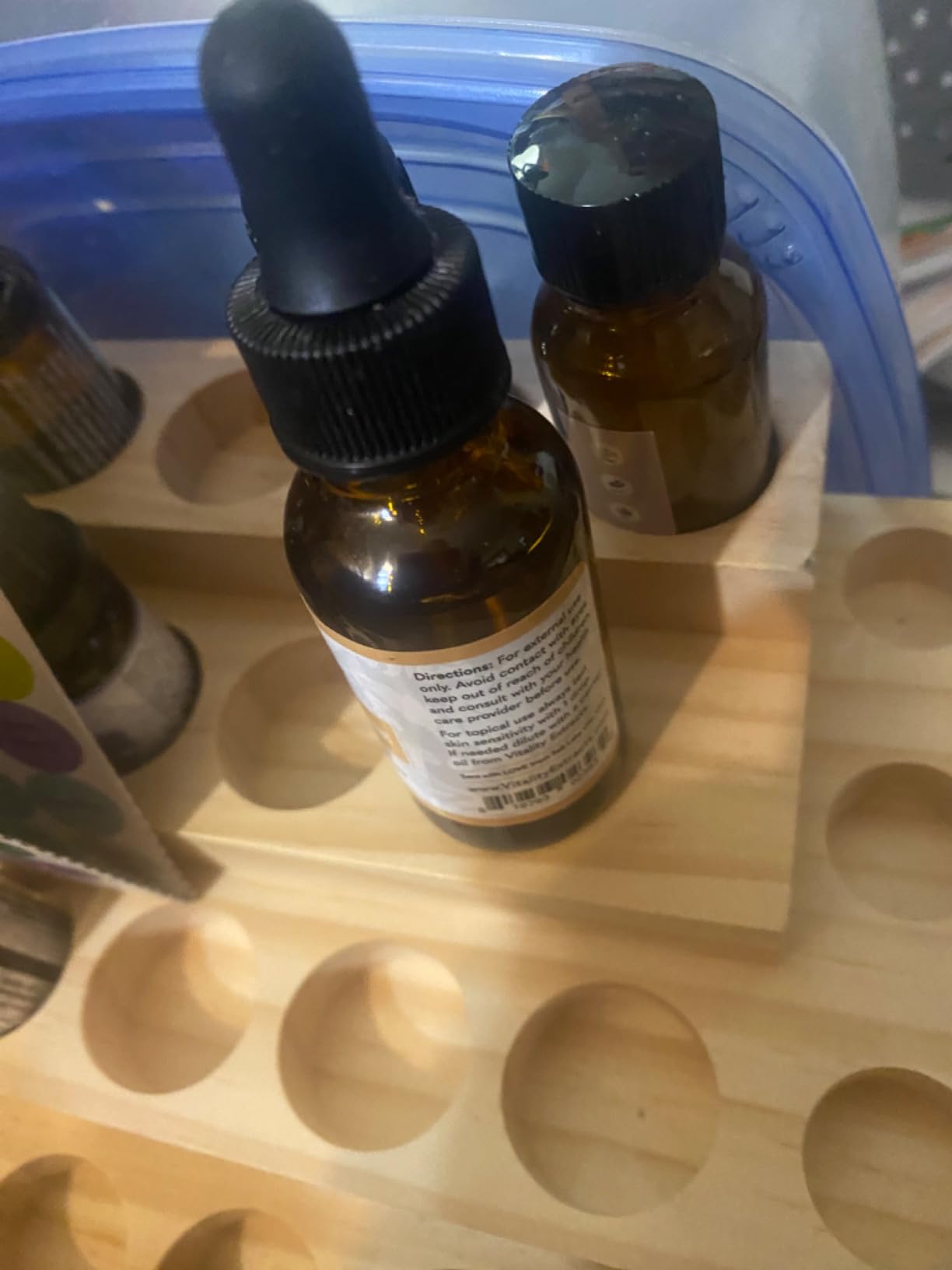 Pure Vie 4 Tier Wooden Essential Oil Storage Display Stand with Cap Label customer photo 1