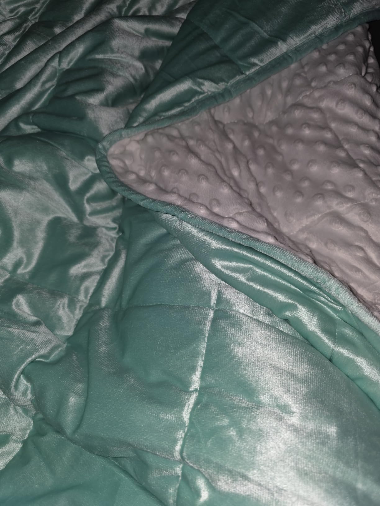 ALANSMA Reversible Weighted Blanket for All Season, Luxury Velvet, 7Lb customer photo 2