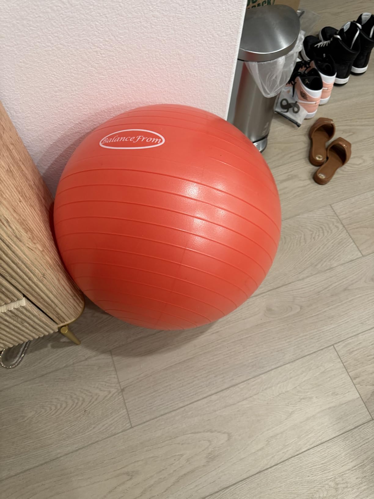 Fitvids Anti-Burst and Slip Resistant Exercise Yoga Fitness Birthing Ball with Quick Pump, 2,000-Pound Capacity, Multiple Colors and Sizes customer photo 2