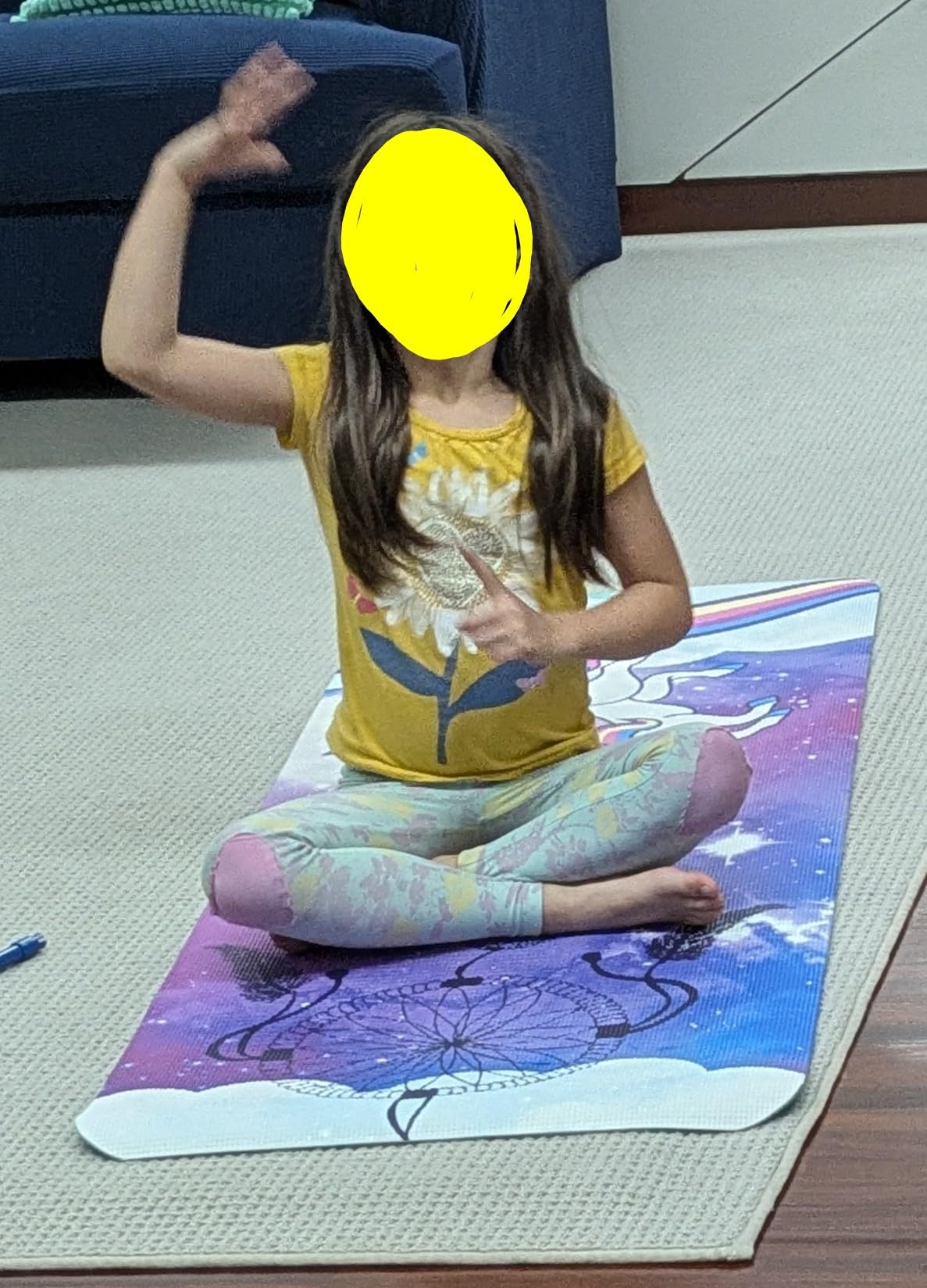 Myga Childrens Yoga Mat, Eco-Friendly Printed Yoga, Exercise and Fitness Mat for Kids, Features 8 Yoga Poses on the Reverse, Non-Slip, Extra Grip and Multi-Purpose Mat customer photo 1