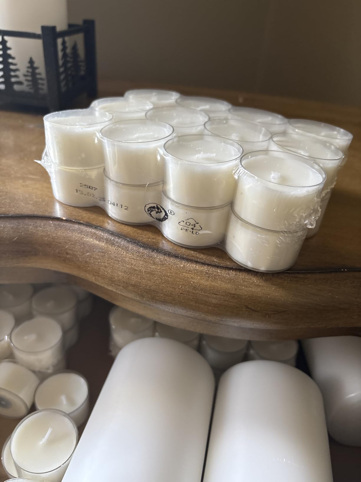 Stonebriar Bulk 96 Pack Unscented Smokeless Long Burning Clear Cup Tea Light Candles with 8 Hour Extended Burn Time, White customer photo 1