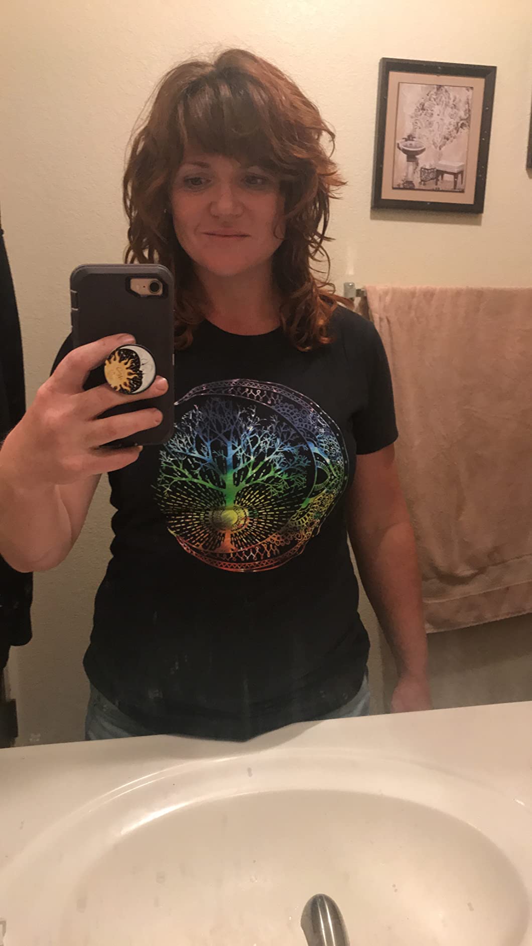Mandala Moon Chakra Tree of Life T-Shirt customer photo 1