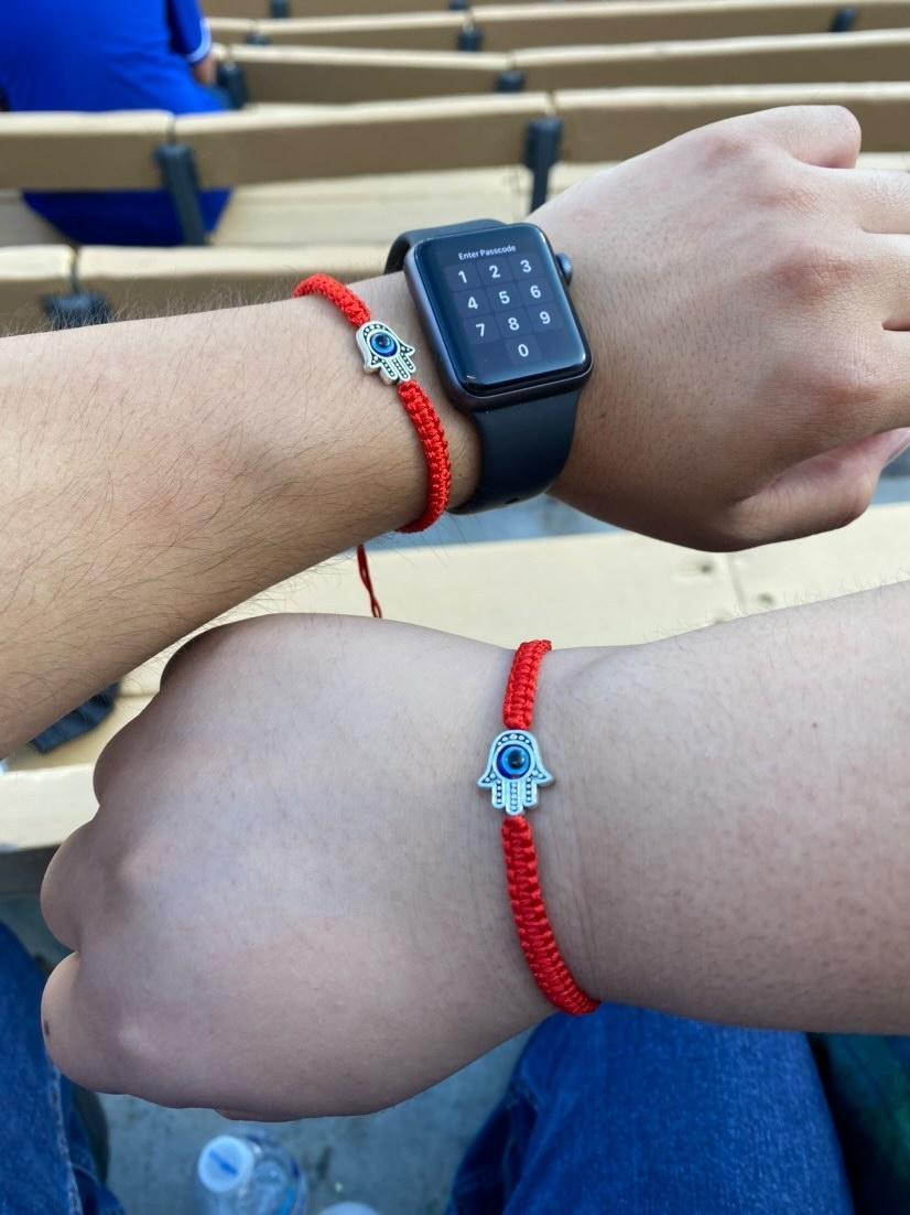 Unisex Handmade Braided Rope Lucky Red String Bracelet Hamsa Evil Eye Charm Bracelet for Women Peaceful Adjustable Couple Bracelets customer photo 1