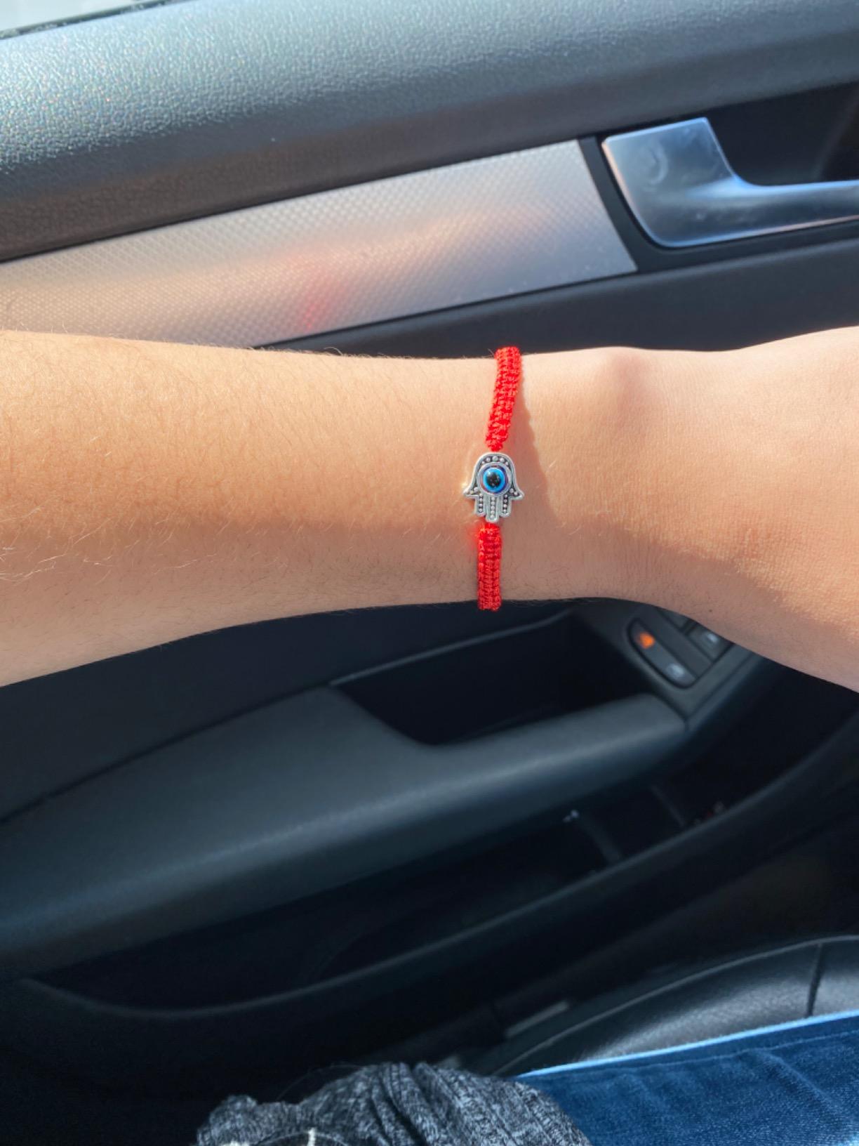 Unisex Handmade Braided Rope Lucky Red String Bracelet Hamsa Evil Eye Charm Bracelet for Women Peaceful Adjustable Couple Bracelets customer photo 2