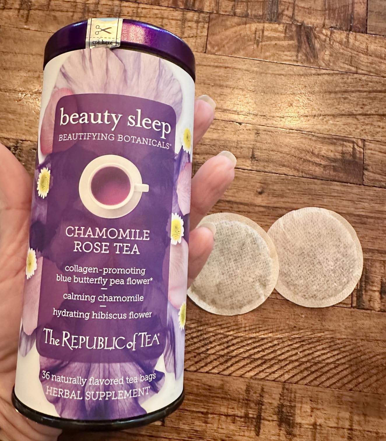 The Republic of Tea - Beautifying Botanicals Beauty Sleep Chamomile Rose Herbal Tea Bags (36 count) customer photo 2