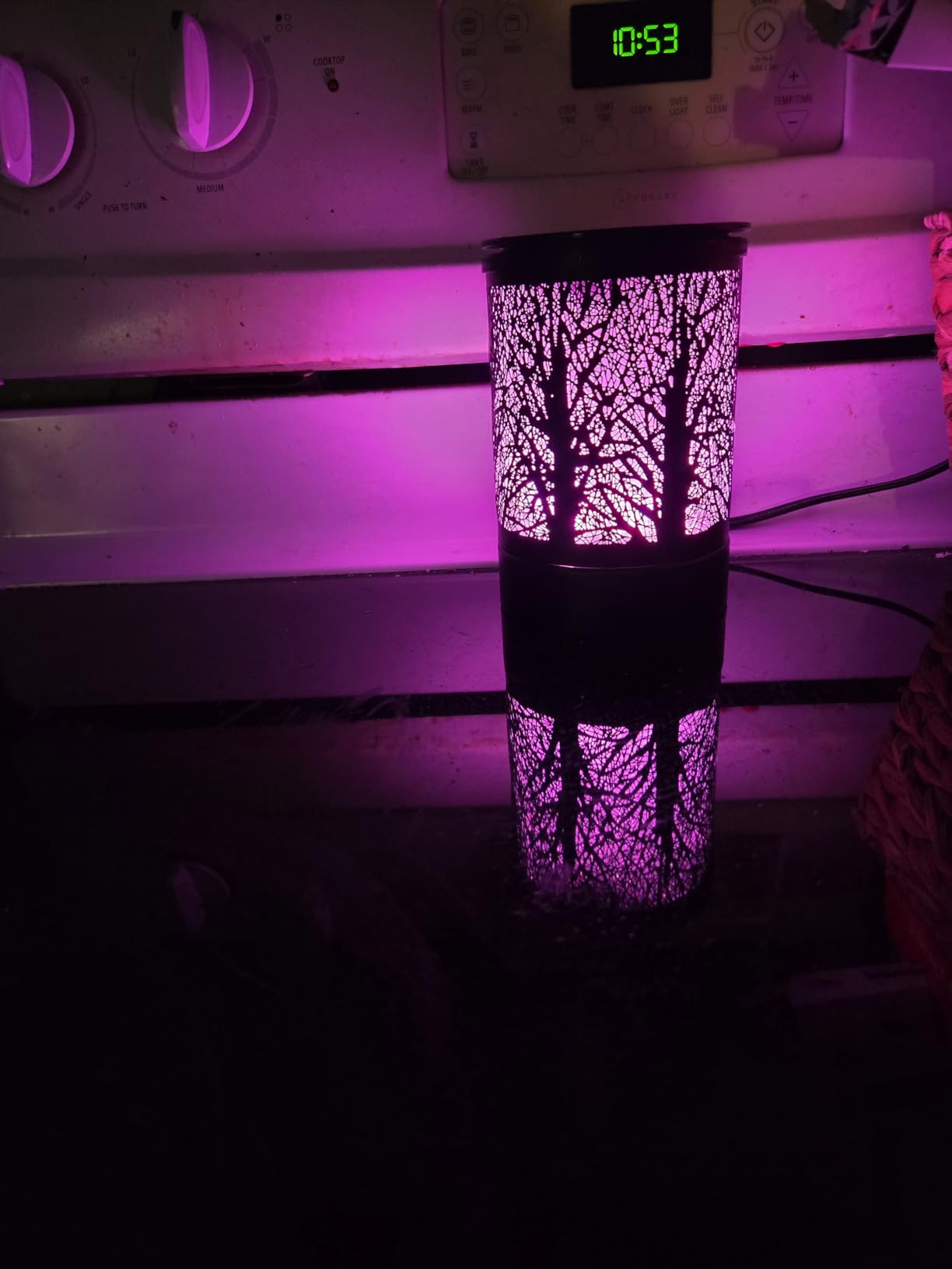 Enaroma Fragrance Wax Melts Warmer with 7 Colors LED Changing Light Classic Black Forest Design Scent Oil Candle Warmer for Home Black Forest customer photo 2