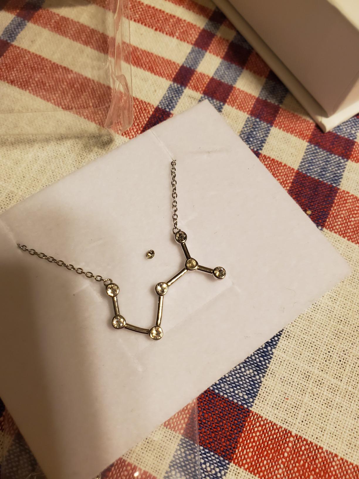 AOBOCO Sterling Silver Zodiac Necklace Embellished with Crystals from Austria customer photo 1