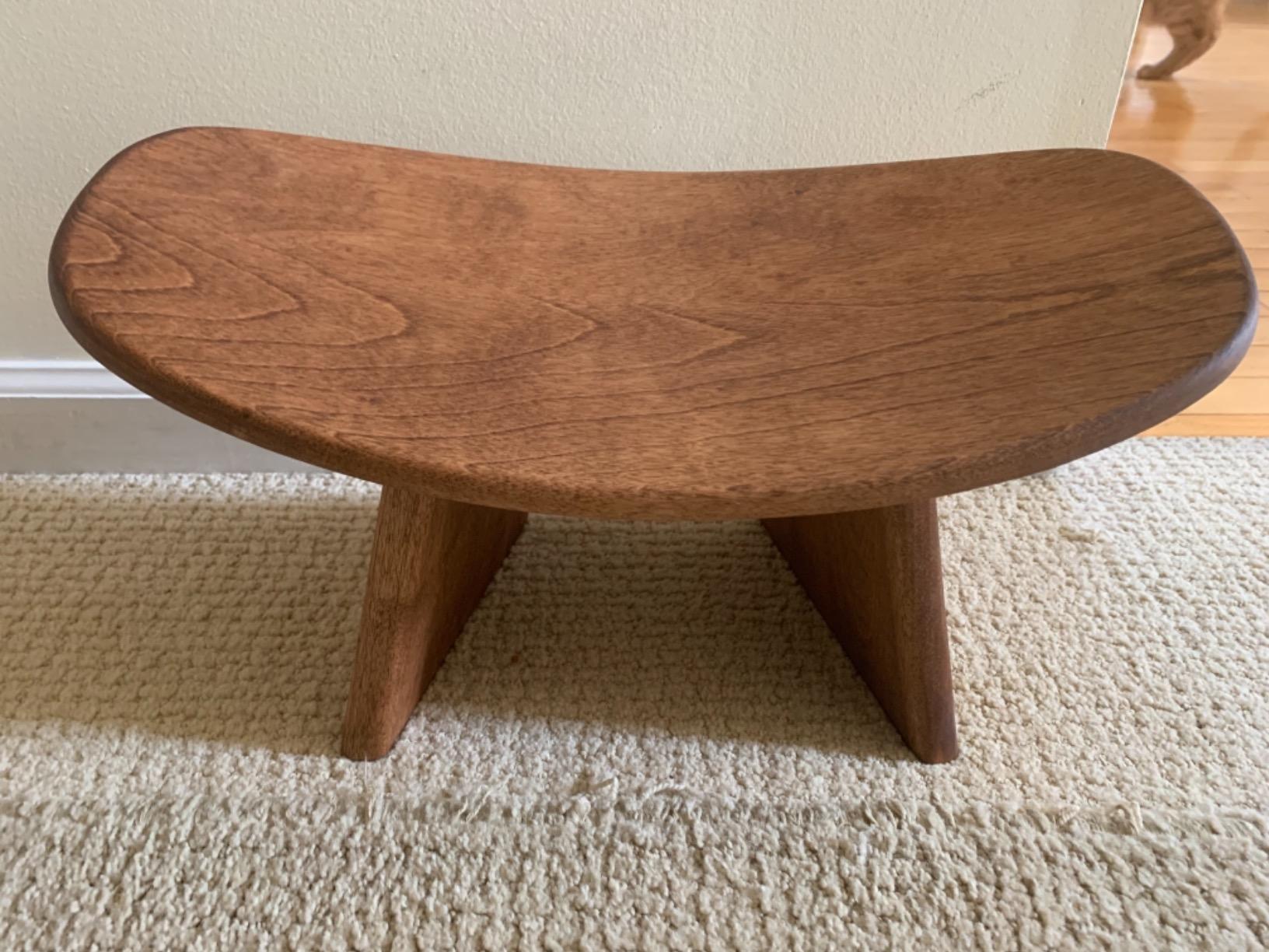 Meditation Bench IKUKO, Travel Yoga Stool, Walnut, High Height | BLUECONY Original Travel Version With Bag, Seiza Stool Locally Handmade, Wooden Kneeling Yoga Bench, High 8