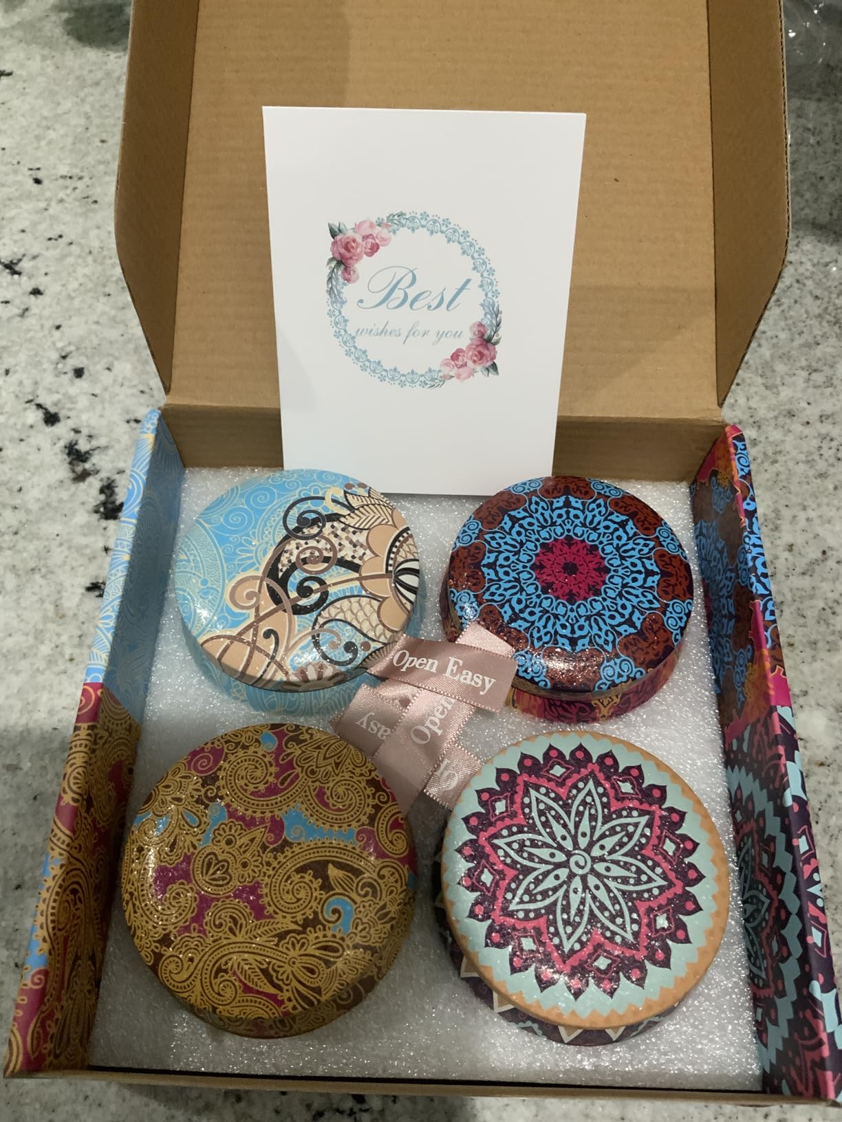 Scented Candles Gift Set for Women, 4 Pack Soy Wax Candles in Classic Bohemian Tins, Aromatherapy Candle Set, Birthday Gifts for Mom, Thank You Gifts customer photo 2