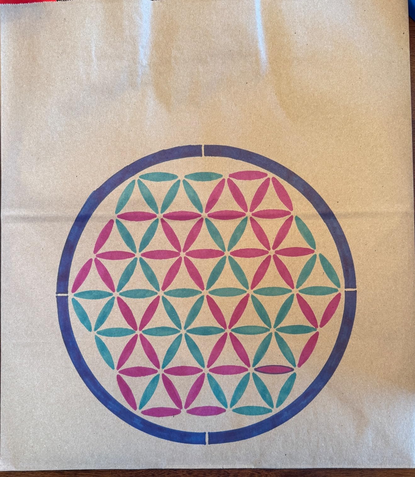 GSS Designs Flower of Life Stencil for Crystal Grid Art Painting (12x12 Inch) - Mandala Flower of Life Reusable Stencils - Laser Cut Painting Stencil for Floor Wall Tile Fabric Wood Decor customer photo 1