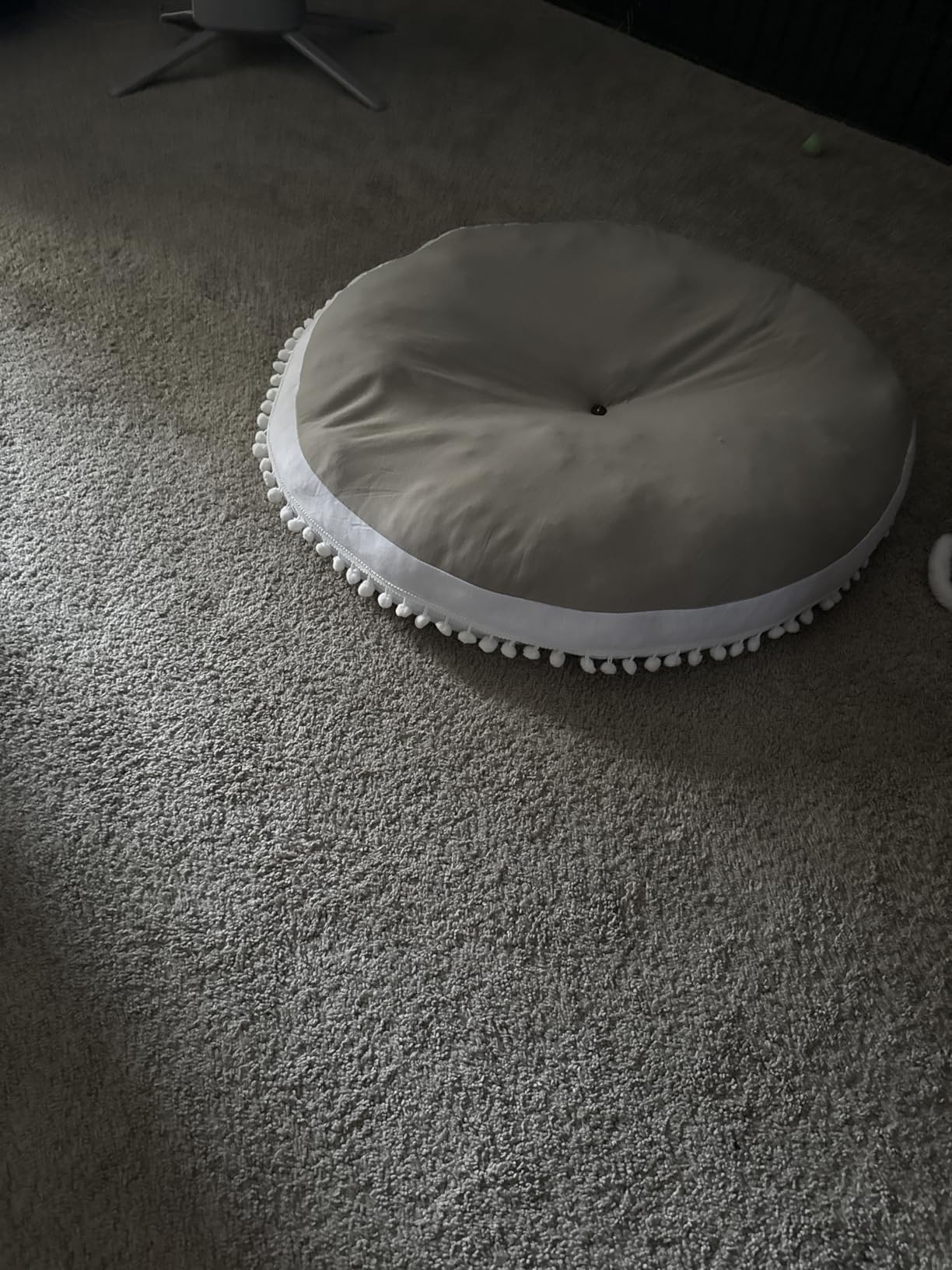 Large Floor Cushion Seating Circle Kids Floor Pillow for Children | Round Playroom Pillows Reading Nook Big Pillow, Oversized Pillow Mat for Kid Seating Teepee Canopy, Grey customer photo 1