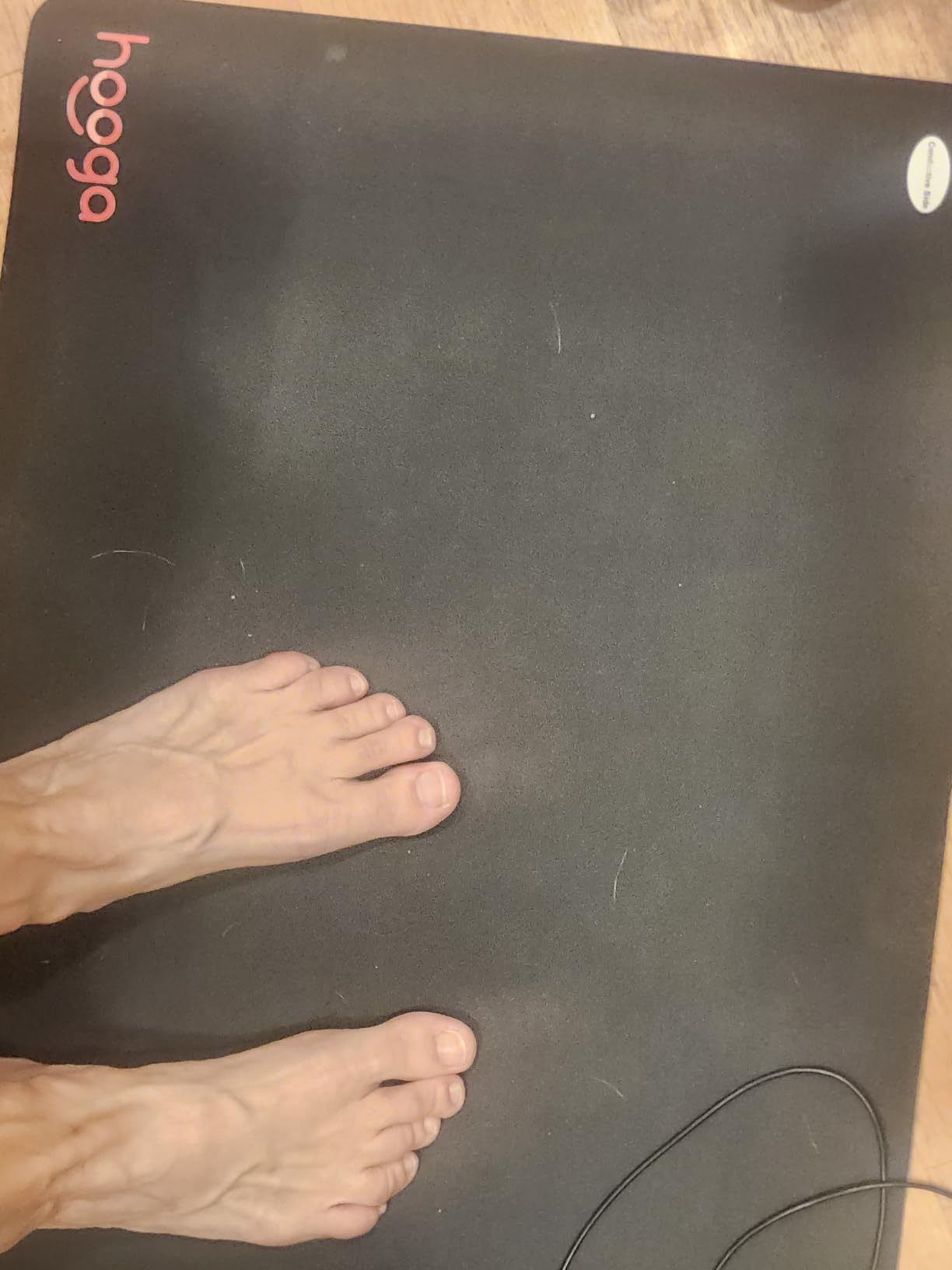 Hooga Grounding Mat for Desk, Feet & Floor - Conductive Carbon Grounding Pad with 15 Ft Cord, Non-Slip Backing, 24