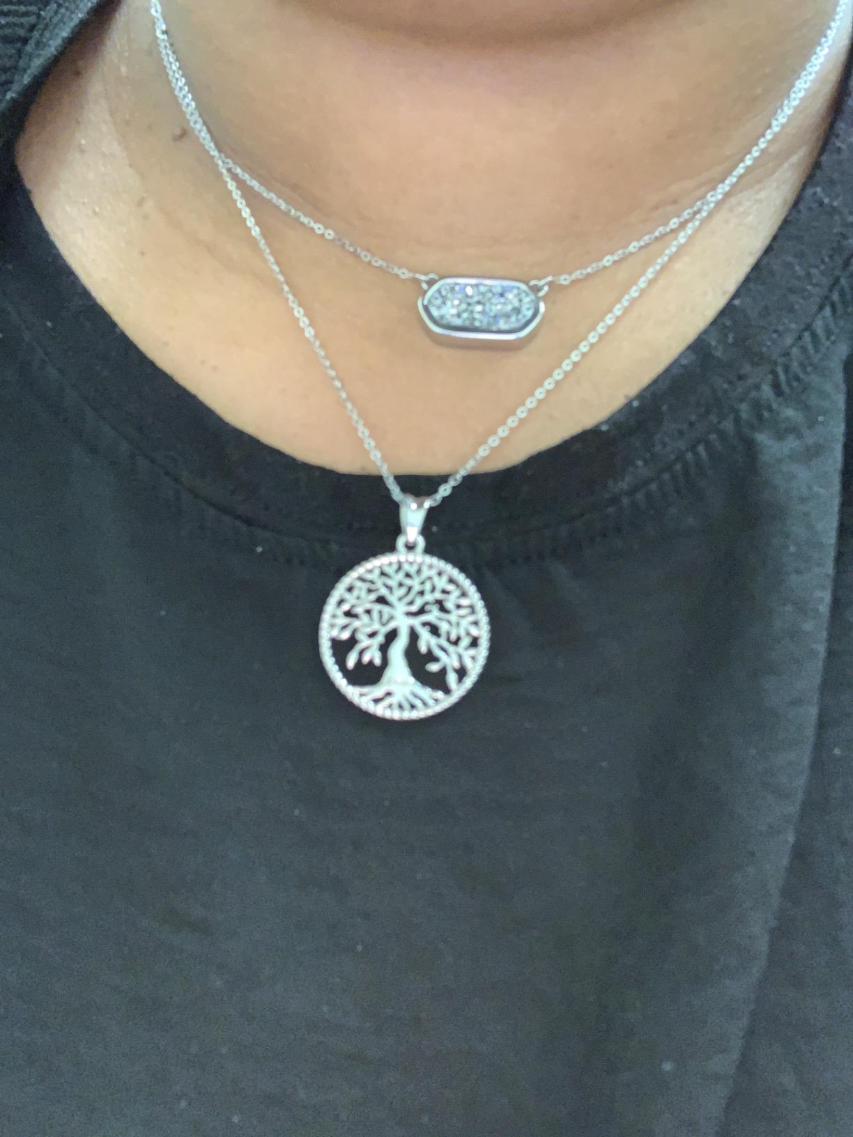 Odinstone Tree of Life Necklace, Sterling Silver Pendant for Women | Hypoallergenic Family Tree Necklaces Jewelry for Mom/Wife/Grandma(with Fine Gift Box), 18+2 inch Chain customer photo 1