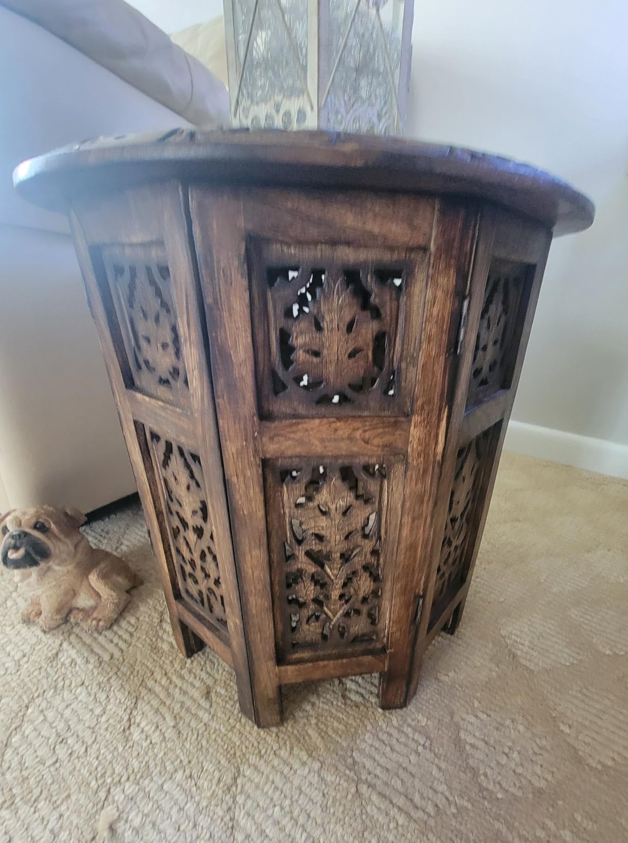 Round Wood Coffee Table - 18