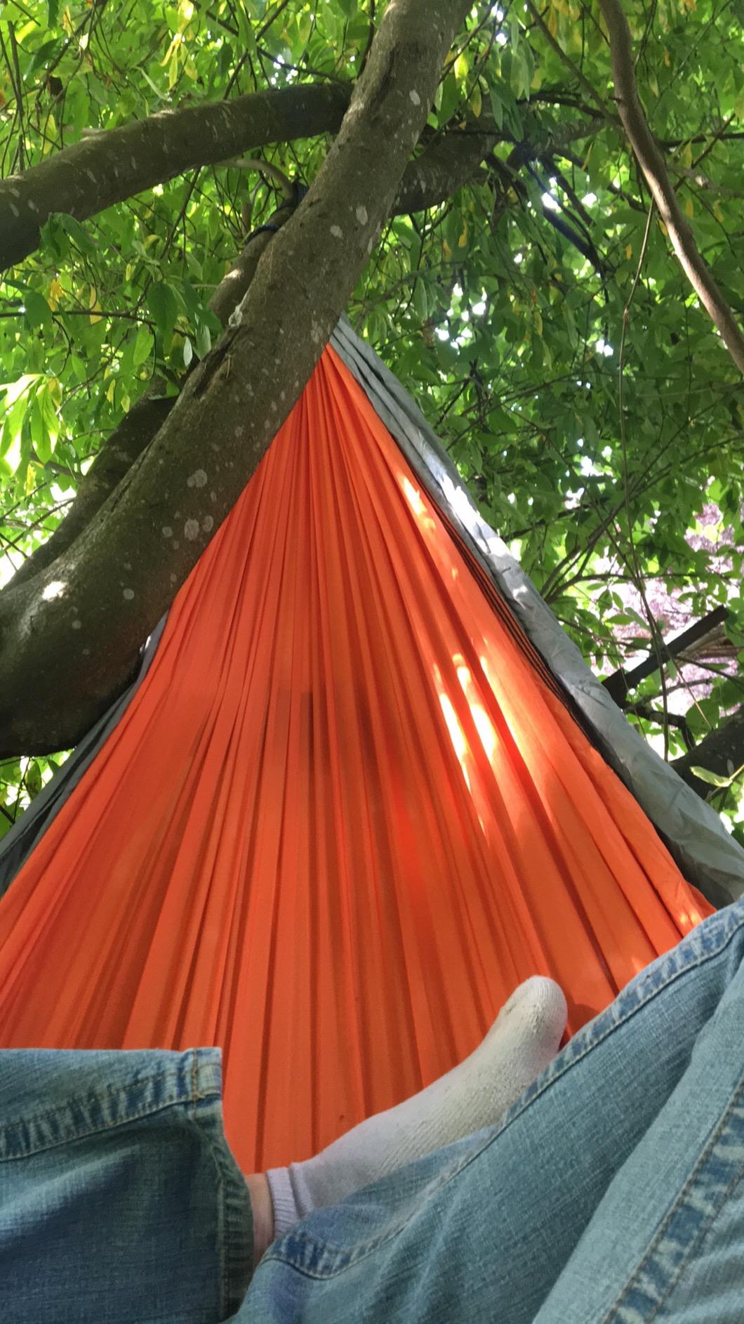 Kootek Camping Hammock, Portable Hammocks with Tree Straps & Attached Carry Bag, Camping Essentials Gear, Perfect for Outside Indoor Hiking Beach Backpack Travel customer photo 2