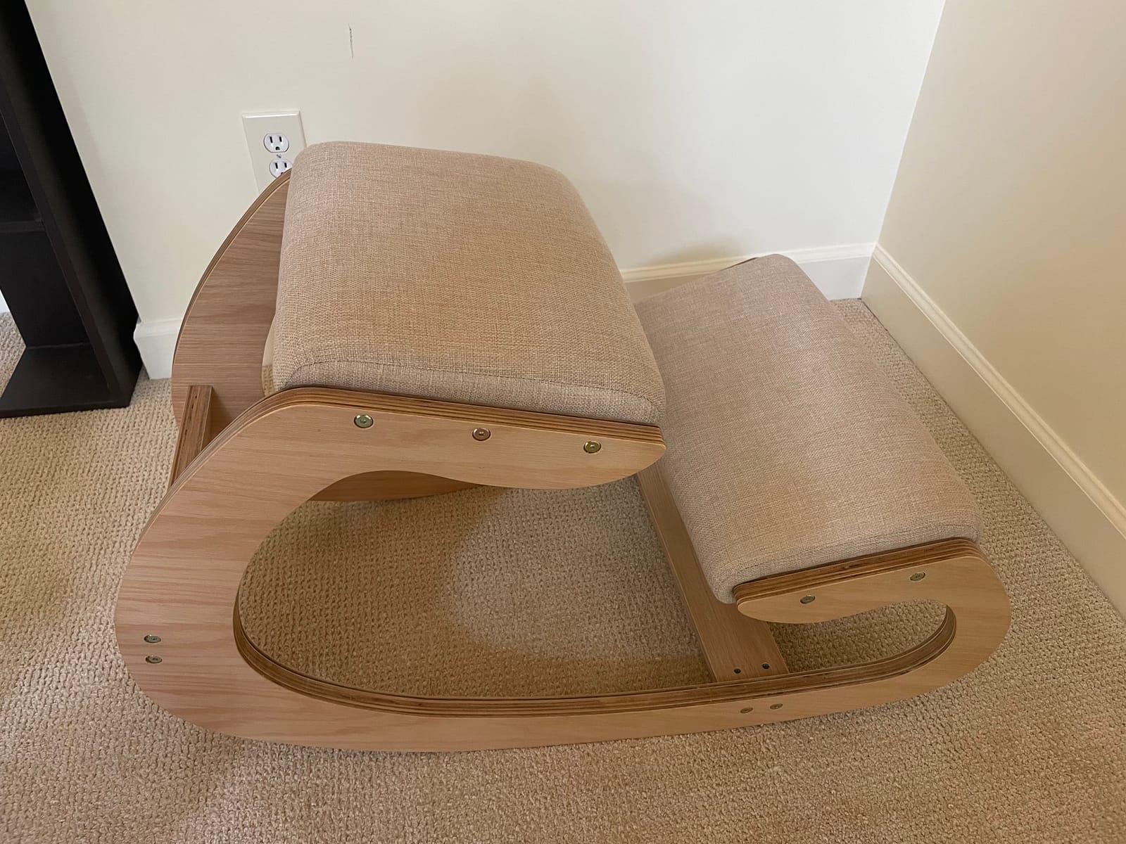 Predawn Adjustable Ergonomic Kneeling Chair - Custom Height Rocking Posture Stool with Thick Cushions, Solid Wood Frame, Knee Support Seat for Adults, Office or Meditation Use(White Oak) customer photo 2