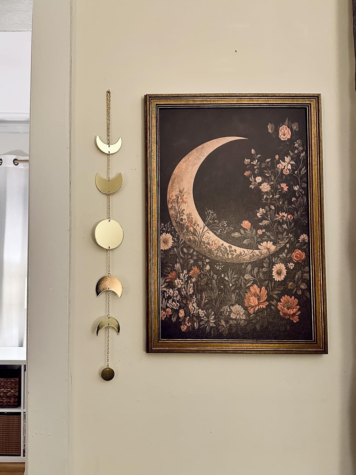 Mkono Moon Phase Wall Decor, Boho Gold Metal Hanging Celestial Vertical Art | Chic Bohemian Decor, Teen Girl Stuff, Christmas Birthday Gift, BedroomNursery Living Room Office Apartment Dorm customer photo 2