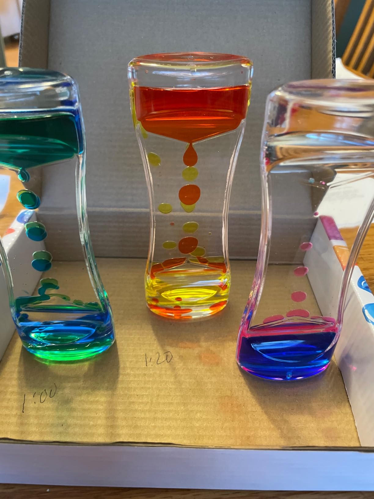 Liquid Motion Bubbler - 3 Pack Kids and Adults Sensory Toys | Water Timers Fidget Toys Sensory Play - Colorful Hourglass for Home Office Desk Decor Fidget Tubes customer photo 2