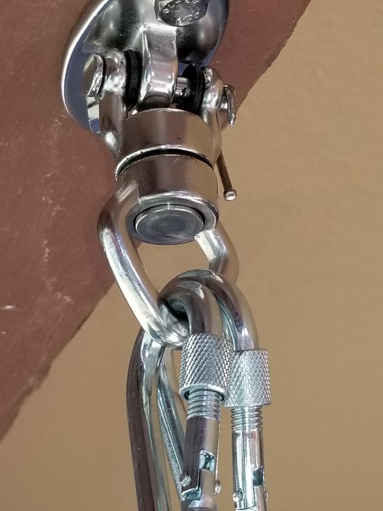 Swing Hanger with Bearing Swivel 800LB Capacity Stainless Steel Ceiling Mount Bracket Hanging Kit for Aerial Silks, Swings, Hammocks, Hanging Chair, Aerial Hoop, Heavy Bag, Yoga Swing customer photo 2