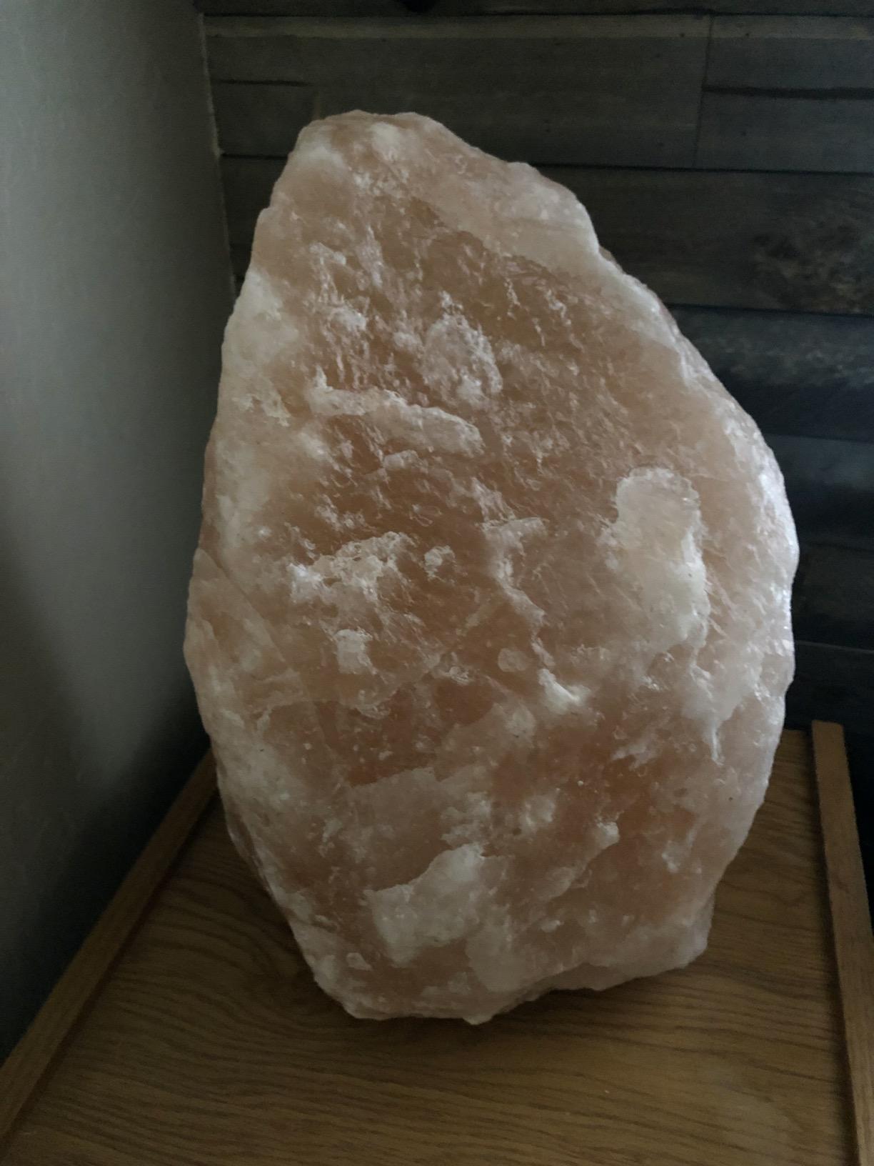 LN-09 Natural Himalayan Crystal Rock Sea Salt Lamp Air Purifier 19~25 lbs, Hymilain Pink Large Lamps, Night Light, UL Listed Cord w/Dimmer Control Switch, Quality Gift Packaging customer photo 1