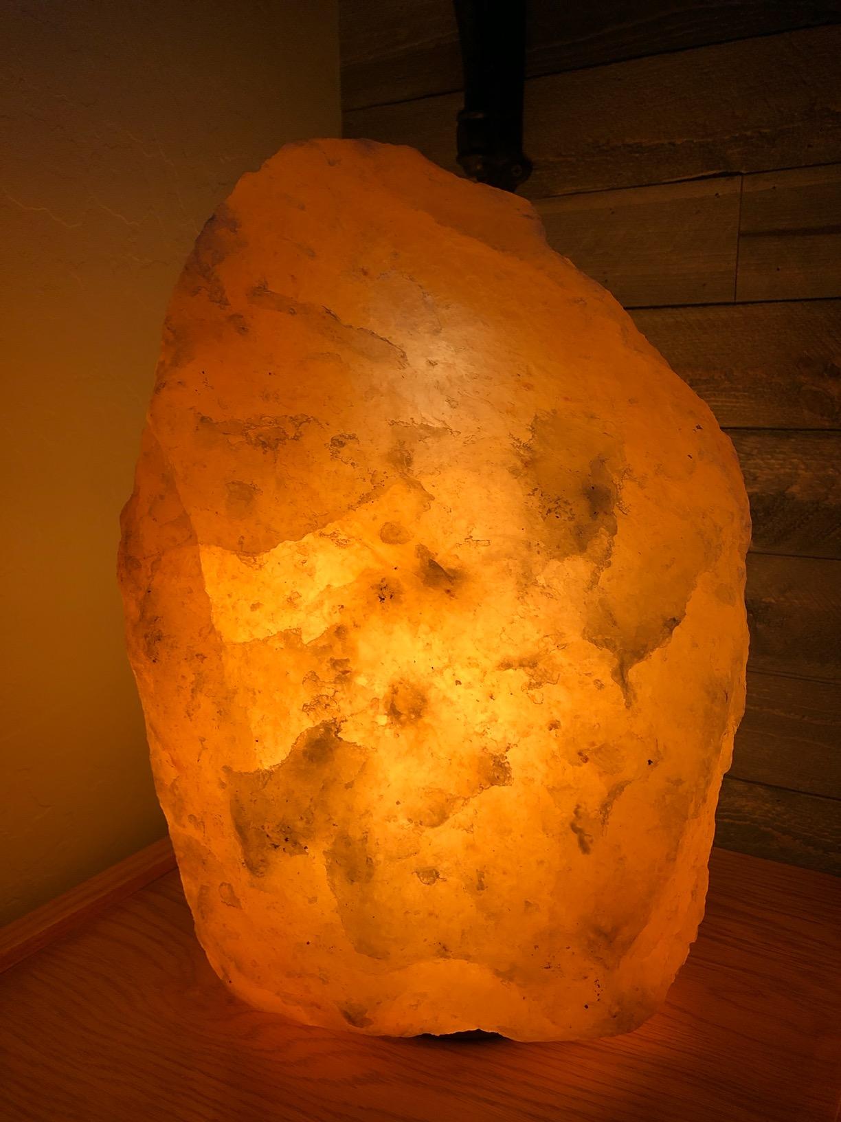 LN-09 Natural Himalayan Crystal Rock Sea Salt Lamp Air Purifier 19~25 lbs, Hymilain Pink Large Lamps, Night Light, UL Listed Cord w/Dimmer Control Switch, Quality Gift Packaging customer photo 2