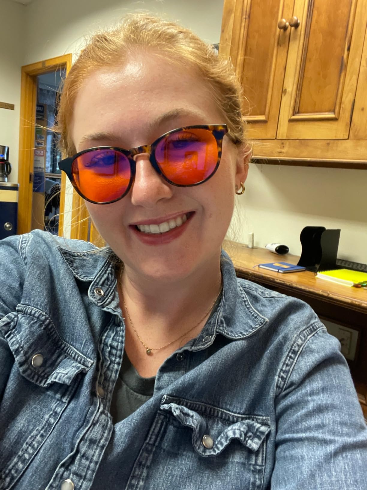 Orange Blue Light Blocking Glasses for Better Sleep - 99.5% Premium Acetate Migraine Glasses for Women & Men customer photo 2