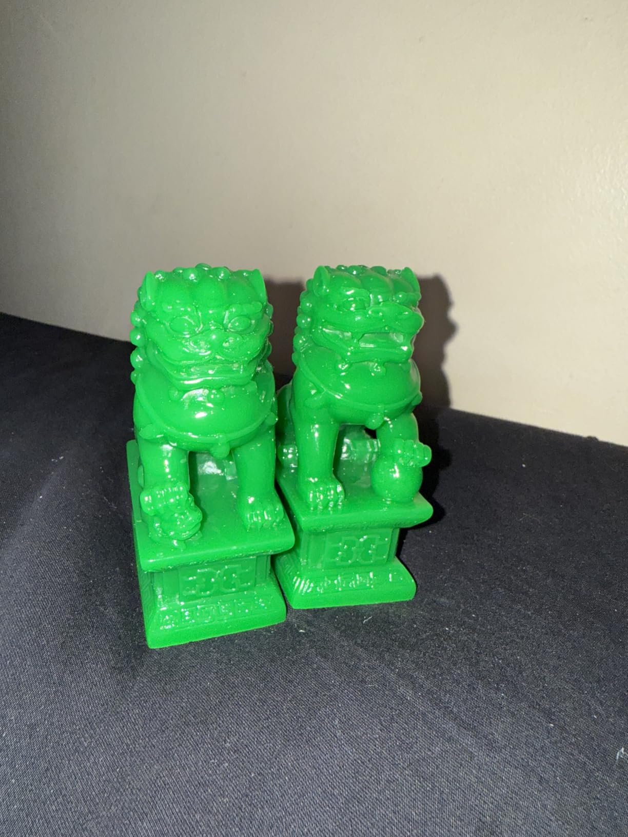 MDLUU Pair of Fu Foo Dogs, Guardian Lions, Feng Shui Lion Statues for Cash Register, Office Desk, House Warming, Store Opening Gift customer photo 2