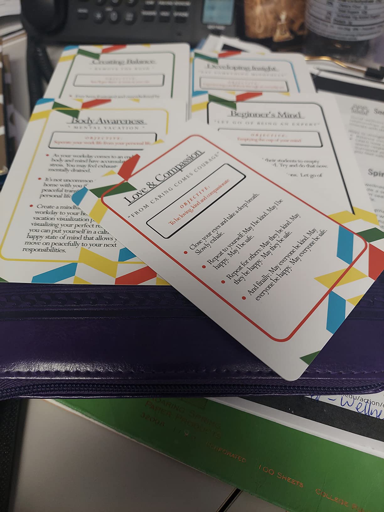 Allura & Arcia 52 Mindfulness Cards - Stress Less, Mindful Meditation, Gratitude, Kindness, Self Care & Relaxation customer photo 2