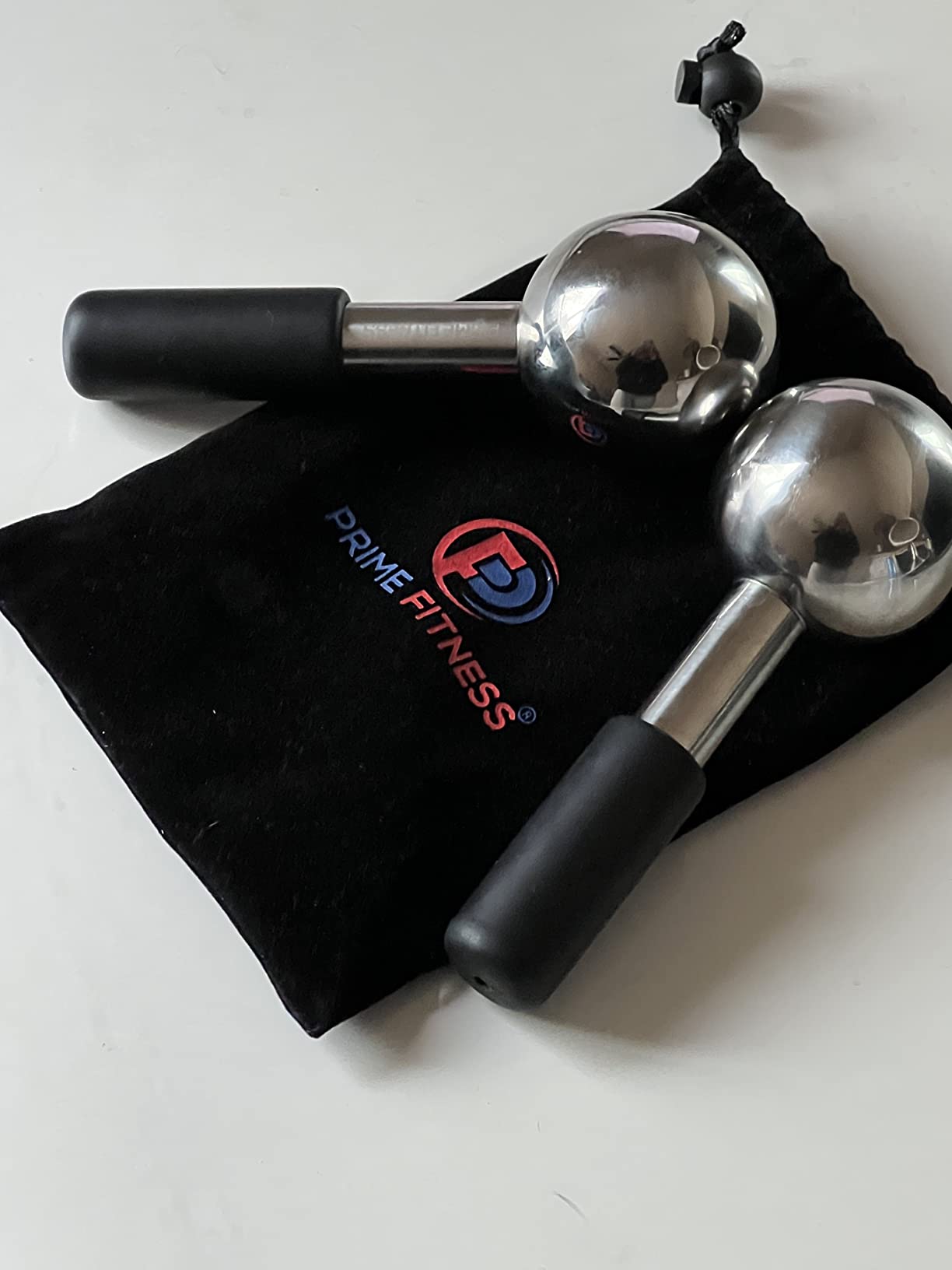 Ice Globes for Facials - Unbreakable Steel Cooling Roller, Cryo Sticks for Face, Neck & Eyes (White) customer photo 1