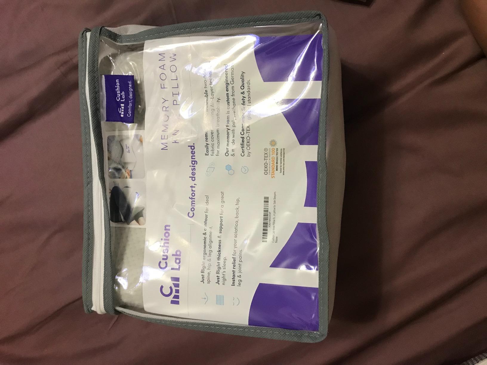 C CUSHION LAB Extra Support Orthopedic Knee Pillow for Side Sleepers - Healthy Alignment Leg Pillow - Hip, Pregnancy, Sciatica, & Back Pain Relief - Memory Foam Contour Wedge customer photo 2