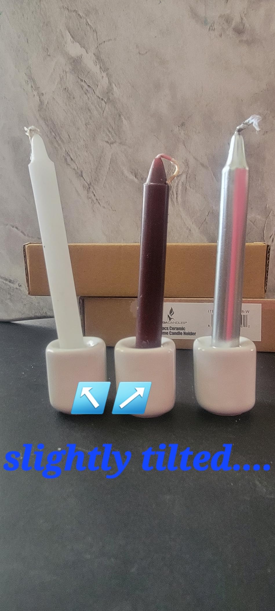Mega Candles 5 pcs Black 1/2 Inch Diameter Ceramic Chime Ritual Spell Candle Holders customer photo 2