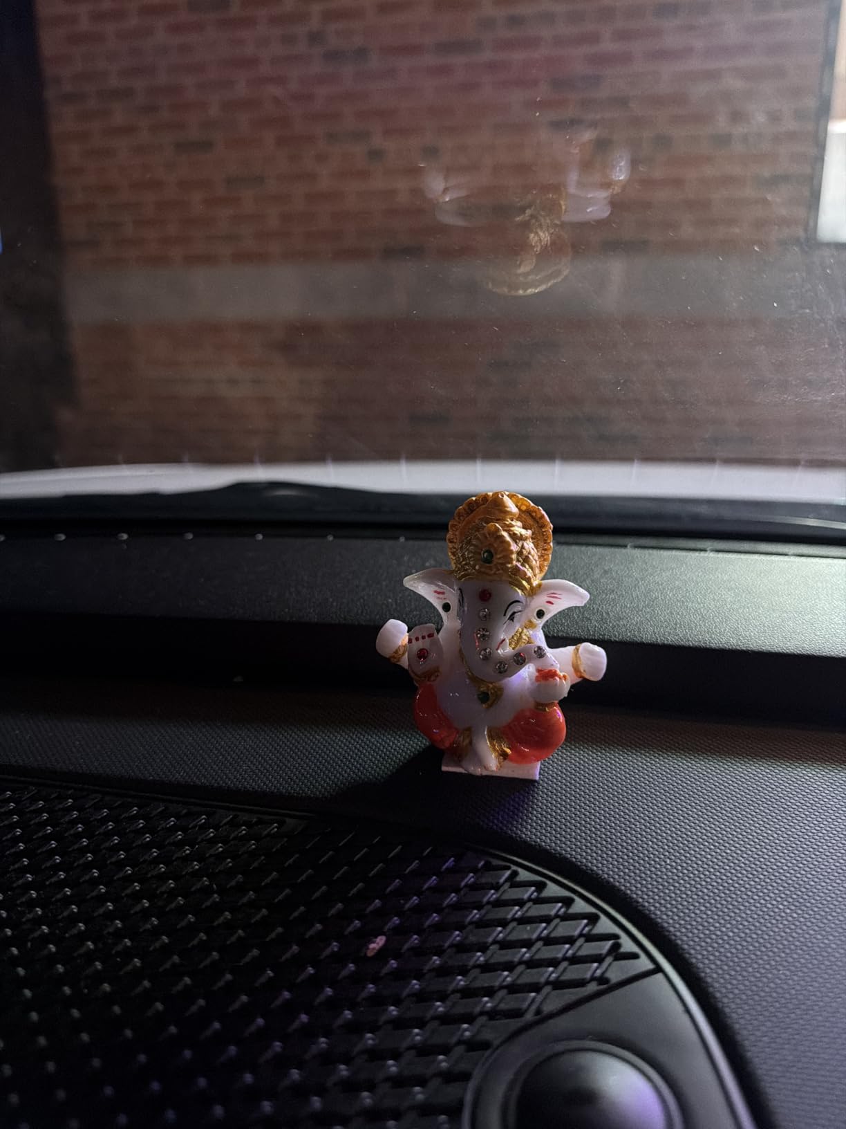 TIED RIBBONS Ganesh Idol 2.3 Inch, Resin | Ganesh Statue Sculpture for Car Dashboard, Home, Temple Decor | Indian God | Car Dashboard Accessories | Ganesha Decorations customer photo 1