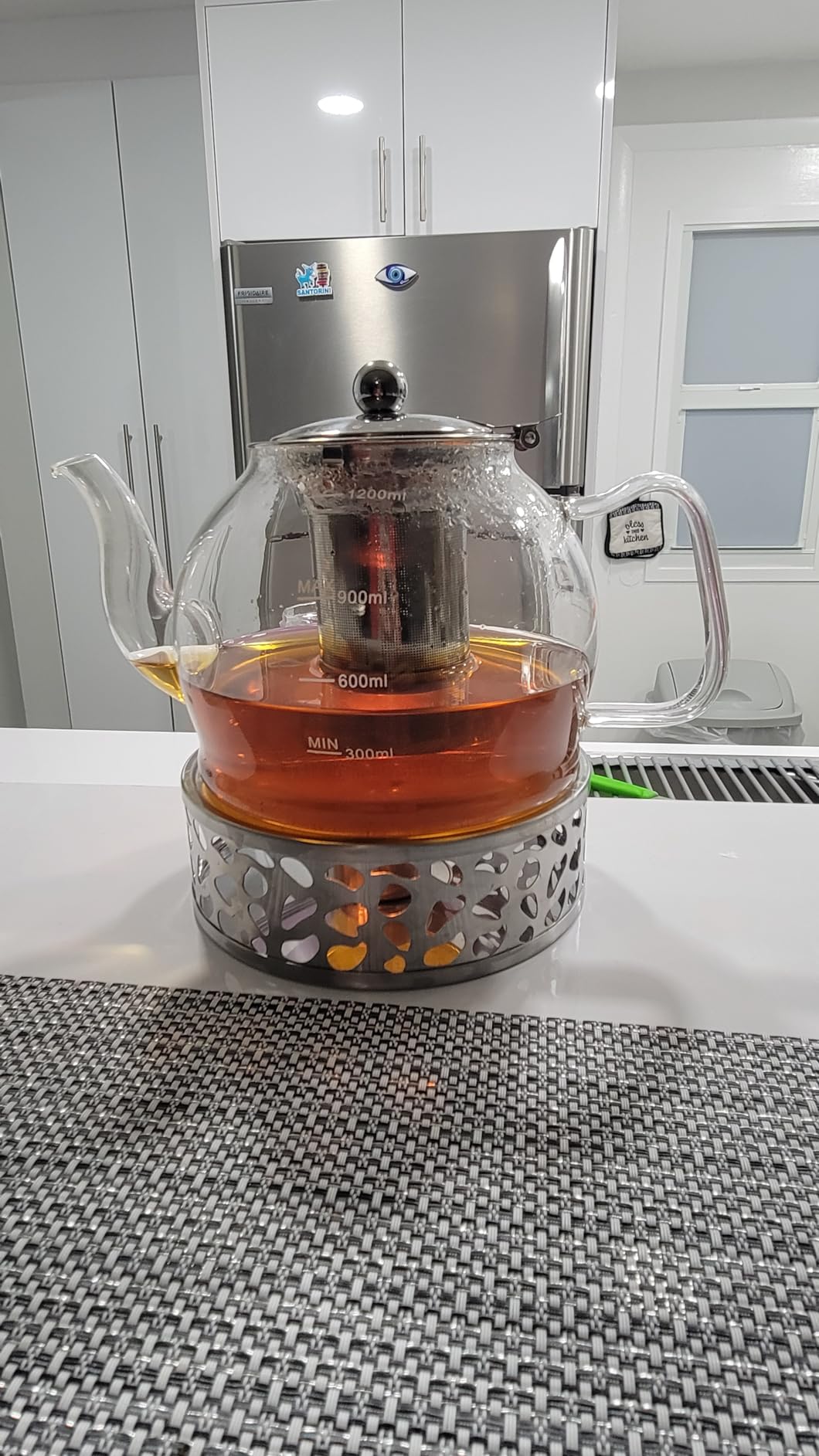 STNTUS Glass Teapot, 40 oz. / 1200 ml for Loose Tea, With Infuser and Stainless Steel Strainer, Stovetop Safe, 4-6 Cups customer photo 2