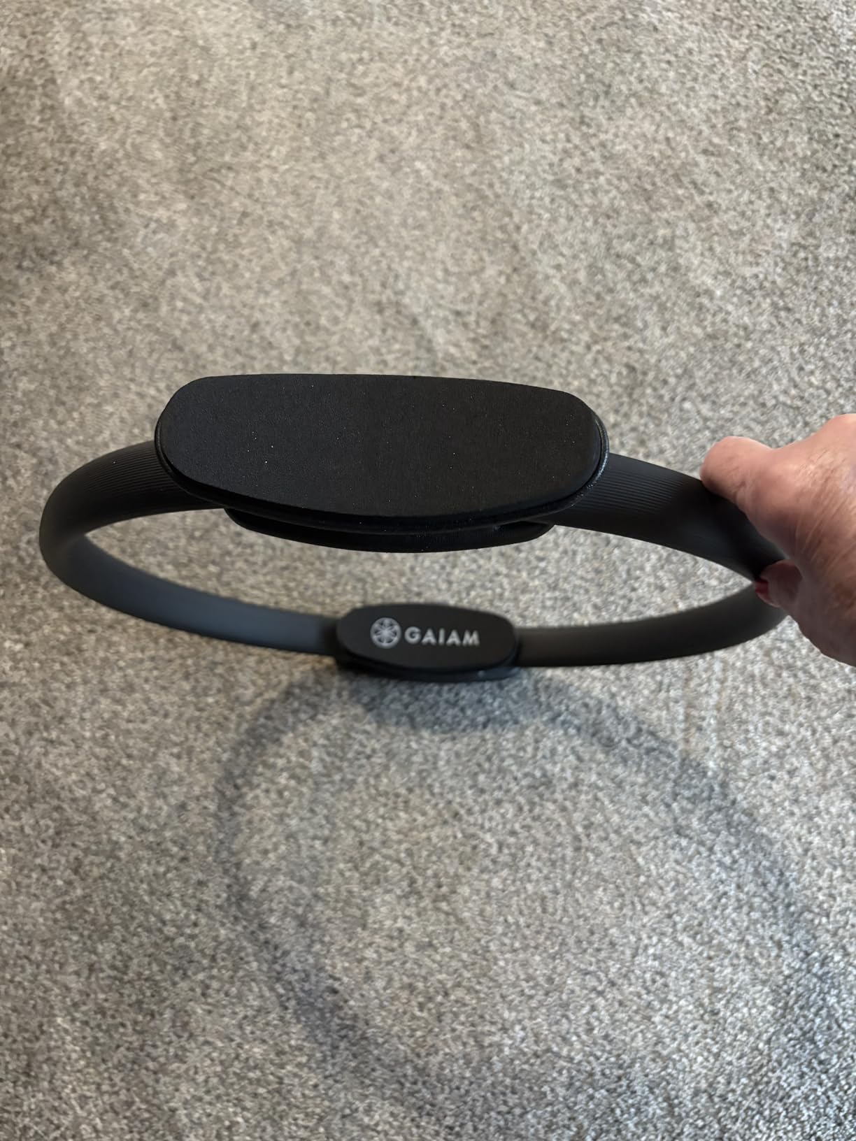 Gaiam Pilates Ring Fitness Circle - Lightweight & Durable Foam Padded Handles, Flexible Resistance Exercise Equipment for Toning Arms, Thighs/Legs & Core customer photo 1