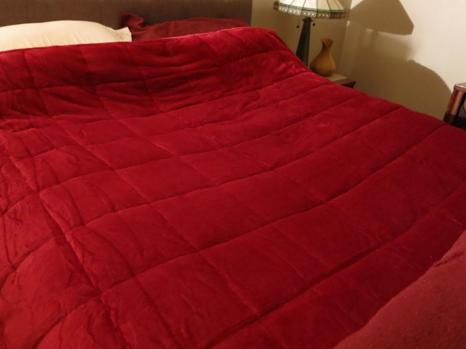 Wemore Sherpa Fleece Weighted Blanket for Adult, 15 lbs Dual Sided Cozy Fluffy Heavy Blanket, Ultra Fuzzy Throw Blanket with Soft Plush Flannel Top, 48 x 72 inches, Grey on Both Sides customer photo 2