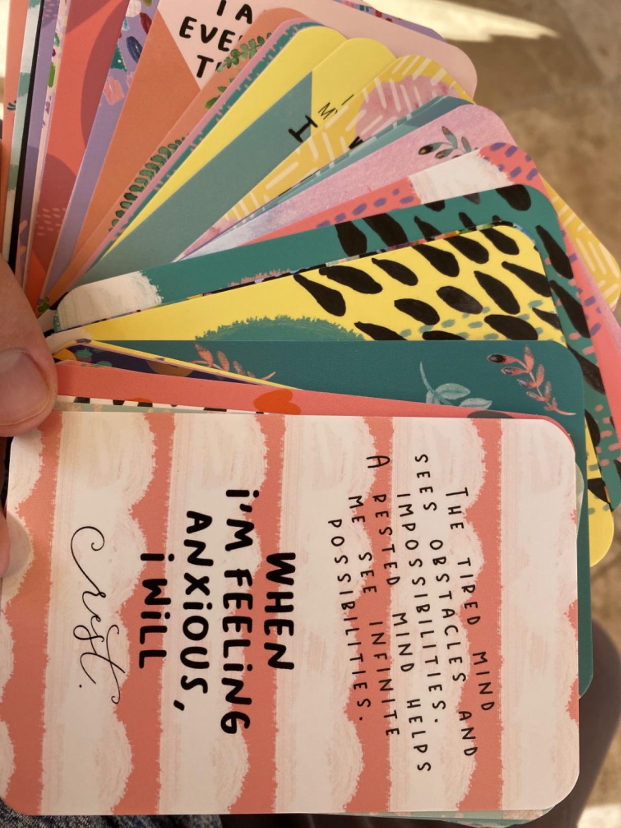 Less Anxiety Affirmation Cards - 45 Beautifully Illustrated Self Care Cards to Help Stress & Anxiety, Relaxation customer photo 1