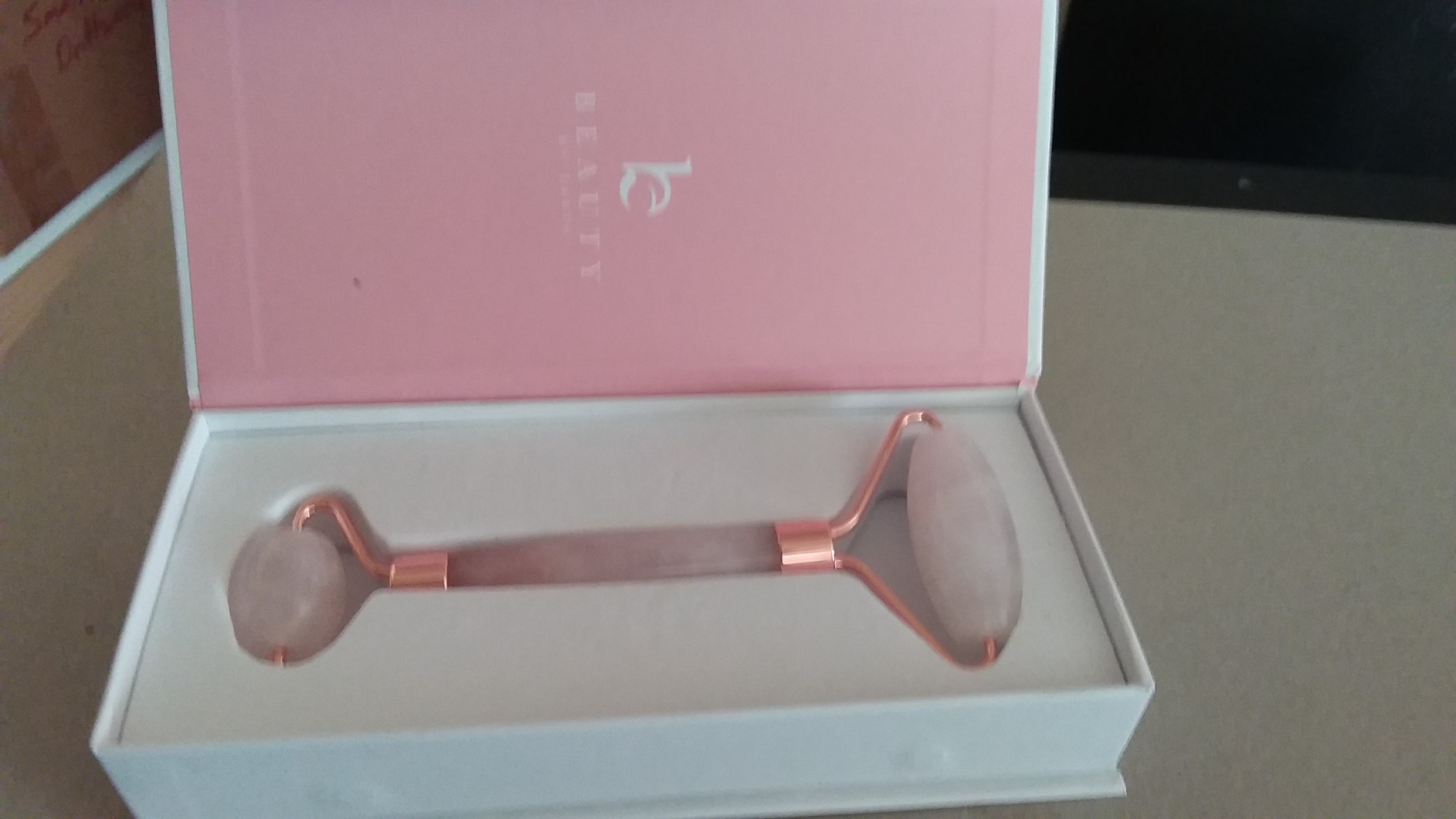Rose Quartz Face Roller - Depuffs & Smoothes Fine Lines and Wrinkles | Skin Care Tools & Relaxation Gifts for Women, Teenage Girl Gifts, Beauty Gift Ideas, Face Massager Tools, Facial Tool customer photo 1
