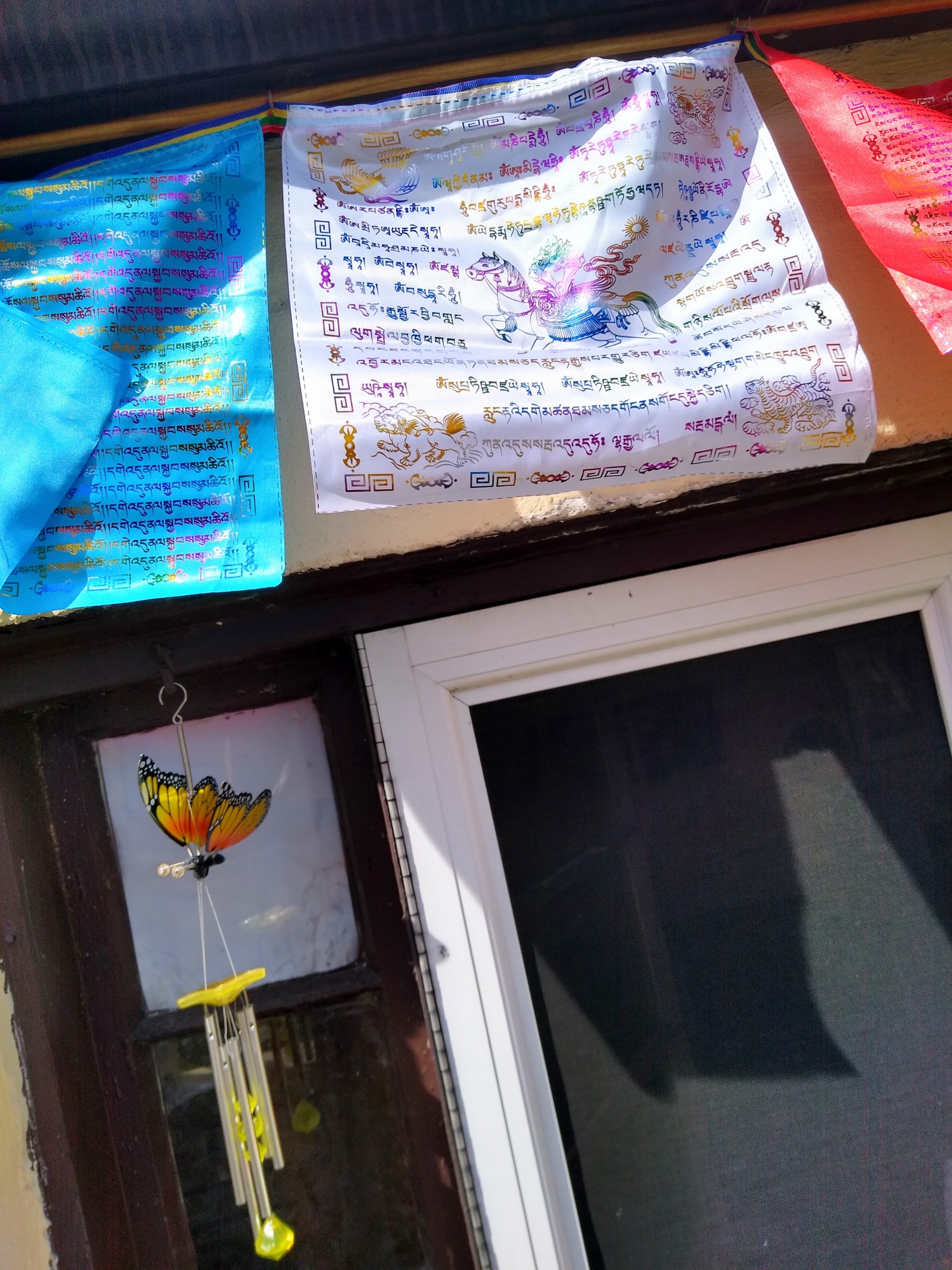 Prayer Flags 10 PCS Tibetan Prayer Flags Outdoor Buddhist Prayer Flag 13.4 X 13.4 inch Large Wind Horse Lungta Prayer Flags customer photo 1