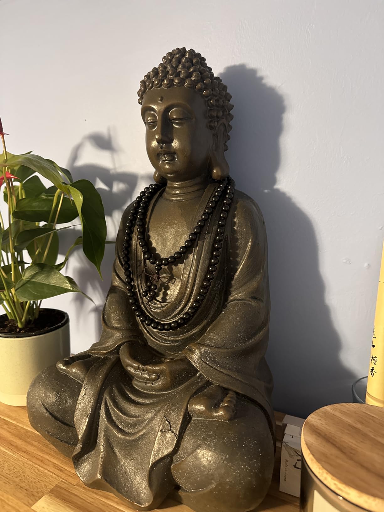 Goodeco Meditating Buddha Statue Outdoor - Large Zen Garden Buddha Sculpture, Indoor/Outdoor Statues Decoration, Decor for Home,Garden,Patio,Deck,Porch Yard Art,Antique Bronze (17 inch) customer photo 2
