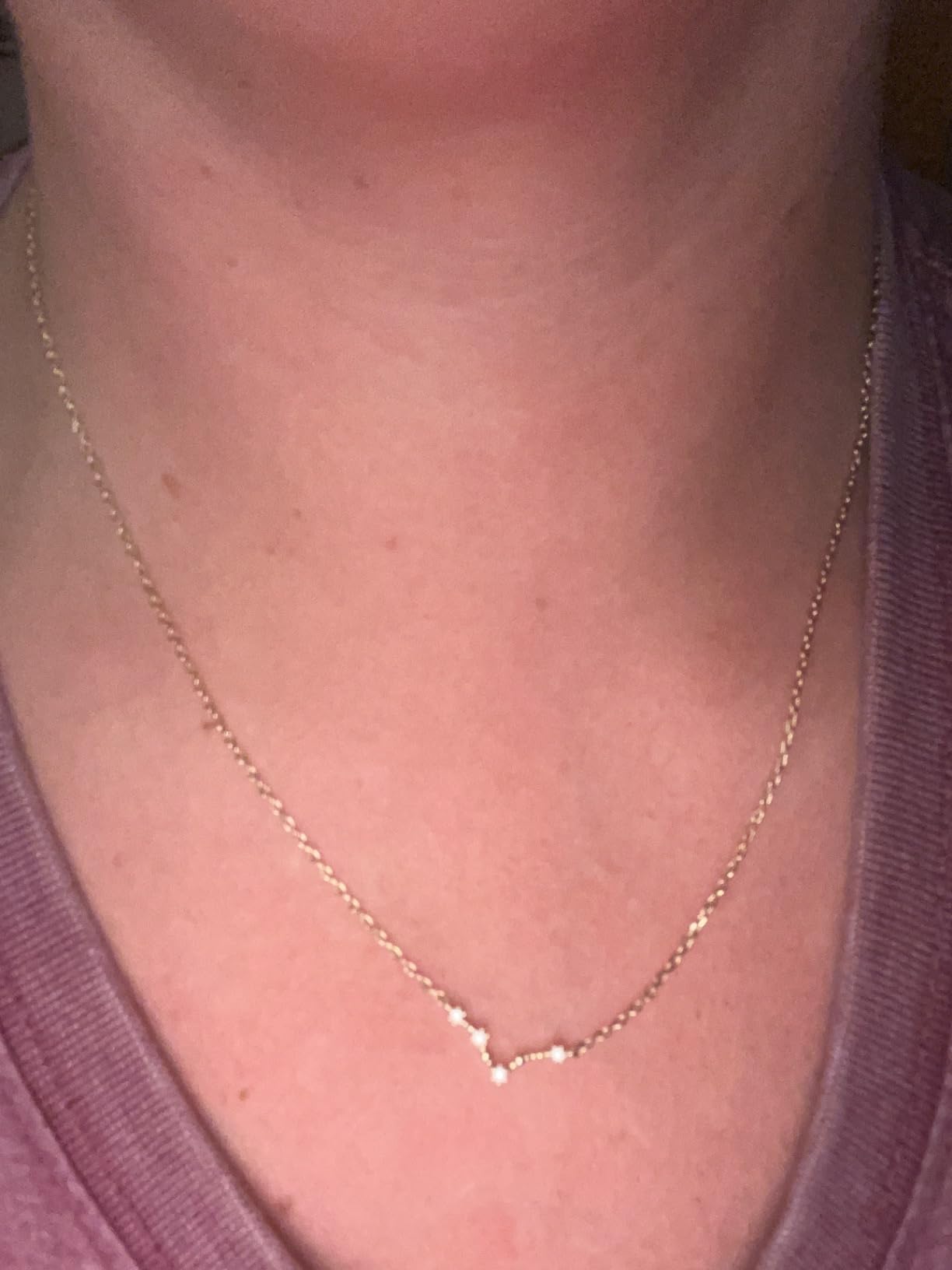 PAVOI Zodiac Necklace for Women, 14K Gold Plated Constellation CZ Choker customer photo 2