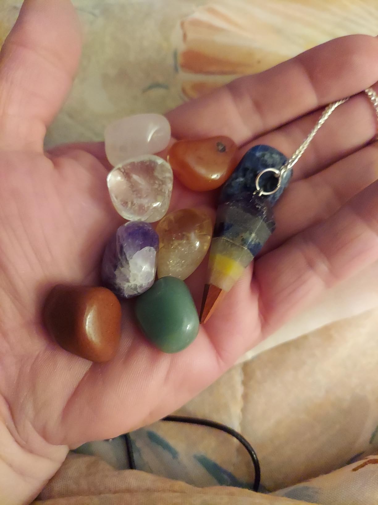 Travel 7 Chakra Set Chakra Crystals and Healing Stones Tumbled Stones Gift customer photo 1