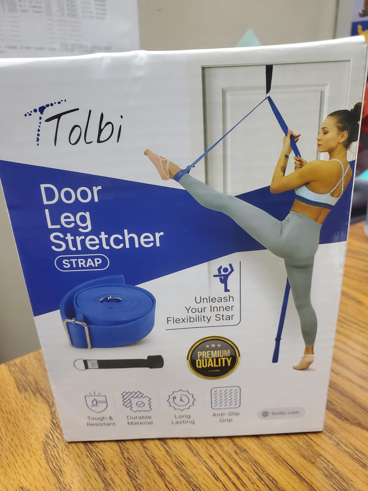 Leg Stretcher Strap with Door Anchor and Resistance Band, Splits Trainer | Home Flexibility Trainer for Splits, Ballet, Dance, Cheer, Yoga, Gymnastics, Pole and Taekwondo, Kids to Adults, All Levels customer photo 1