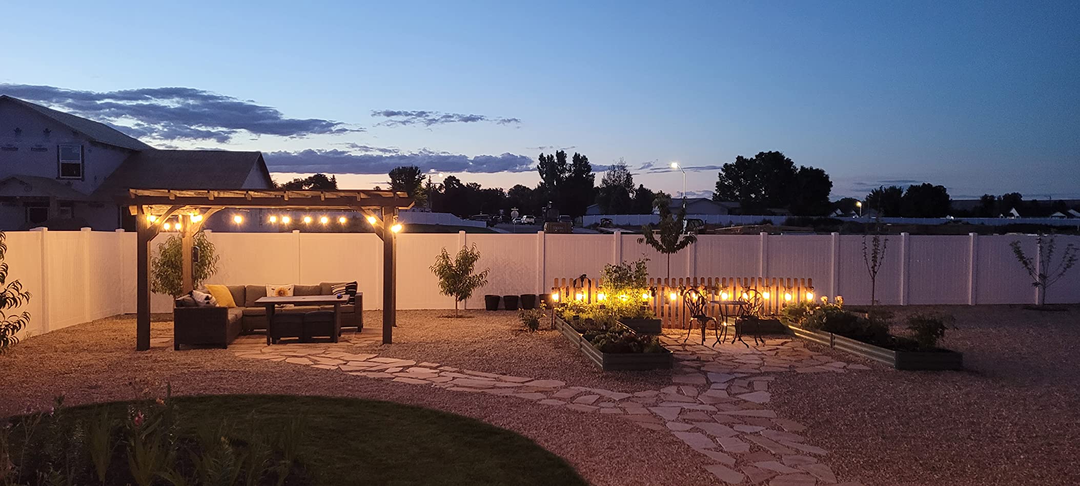 Backyard Discovery Somerville 14' x 10' Cedar Wood Pergola Kit with Trellis Roof, All-Season Durability, High-Wind Rating, PowerPort, Shade for Outdoor Patio, Deck, Garden, and Entertaining customer photo 1